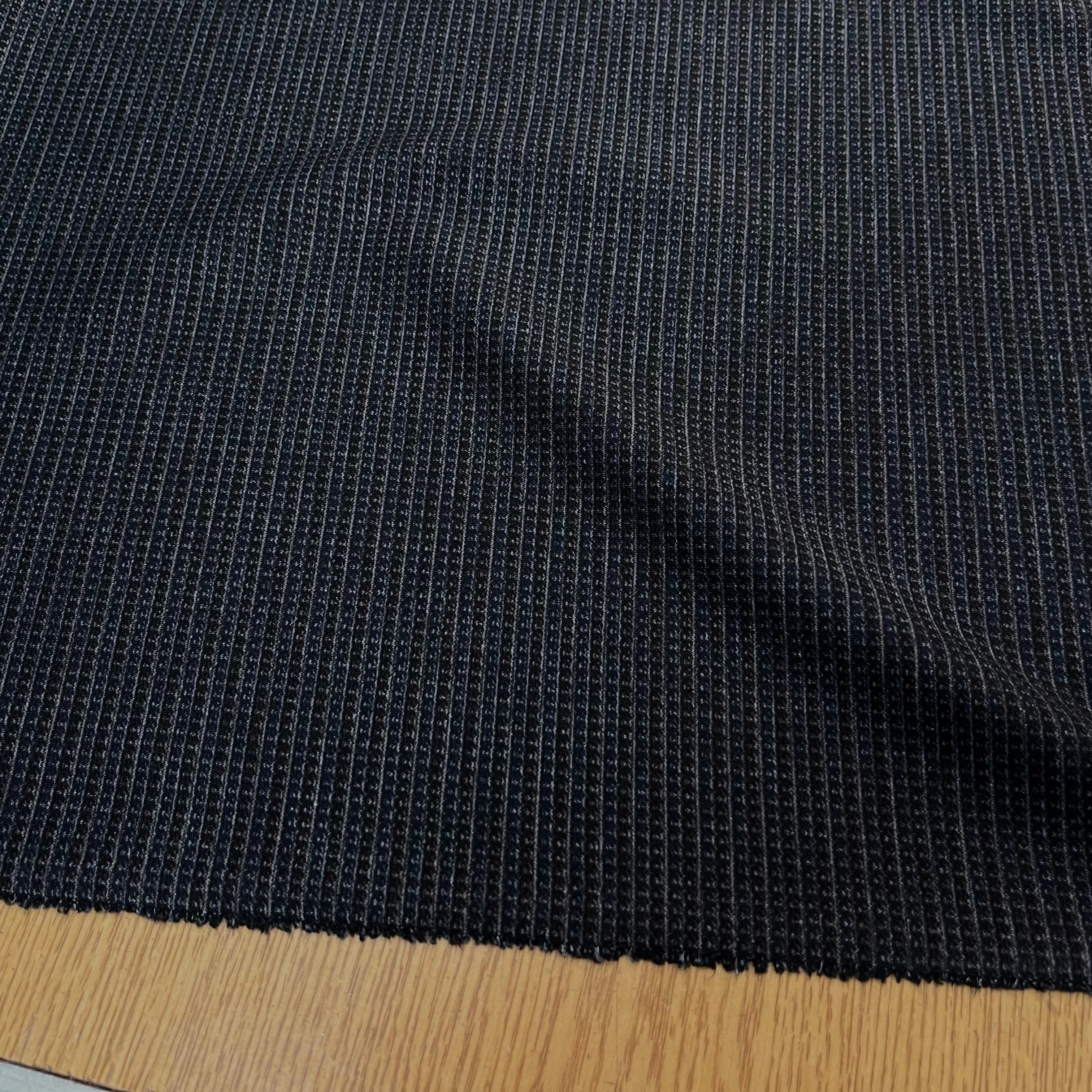 MAILLE MILANO À RAYURES NOIR&BLEU - My Little Coupon