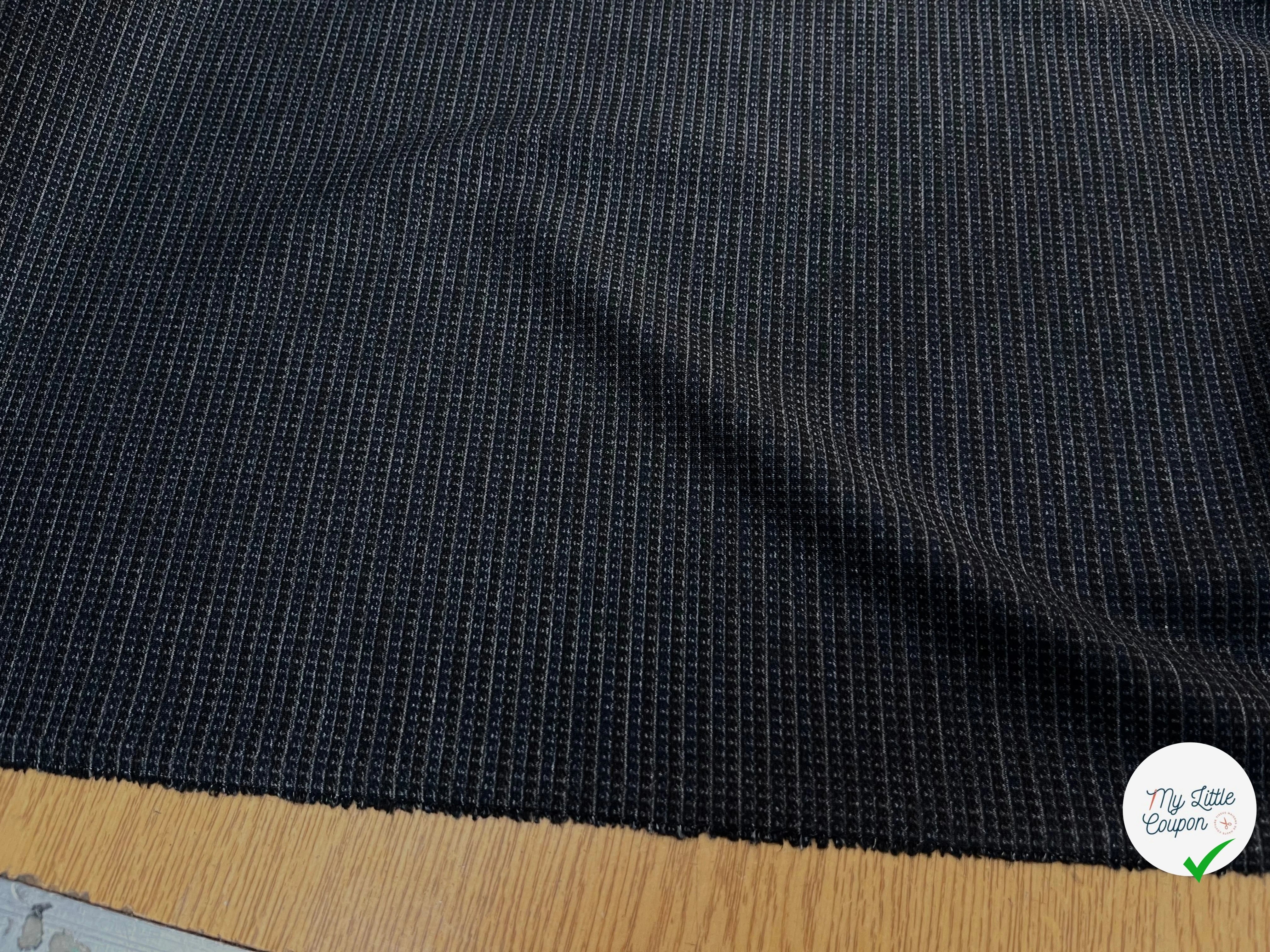 MAILLE MILANO À RAYURES NOIR&BLEU - My Little Coupon