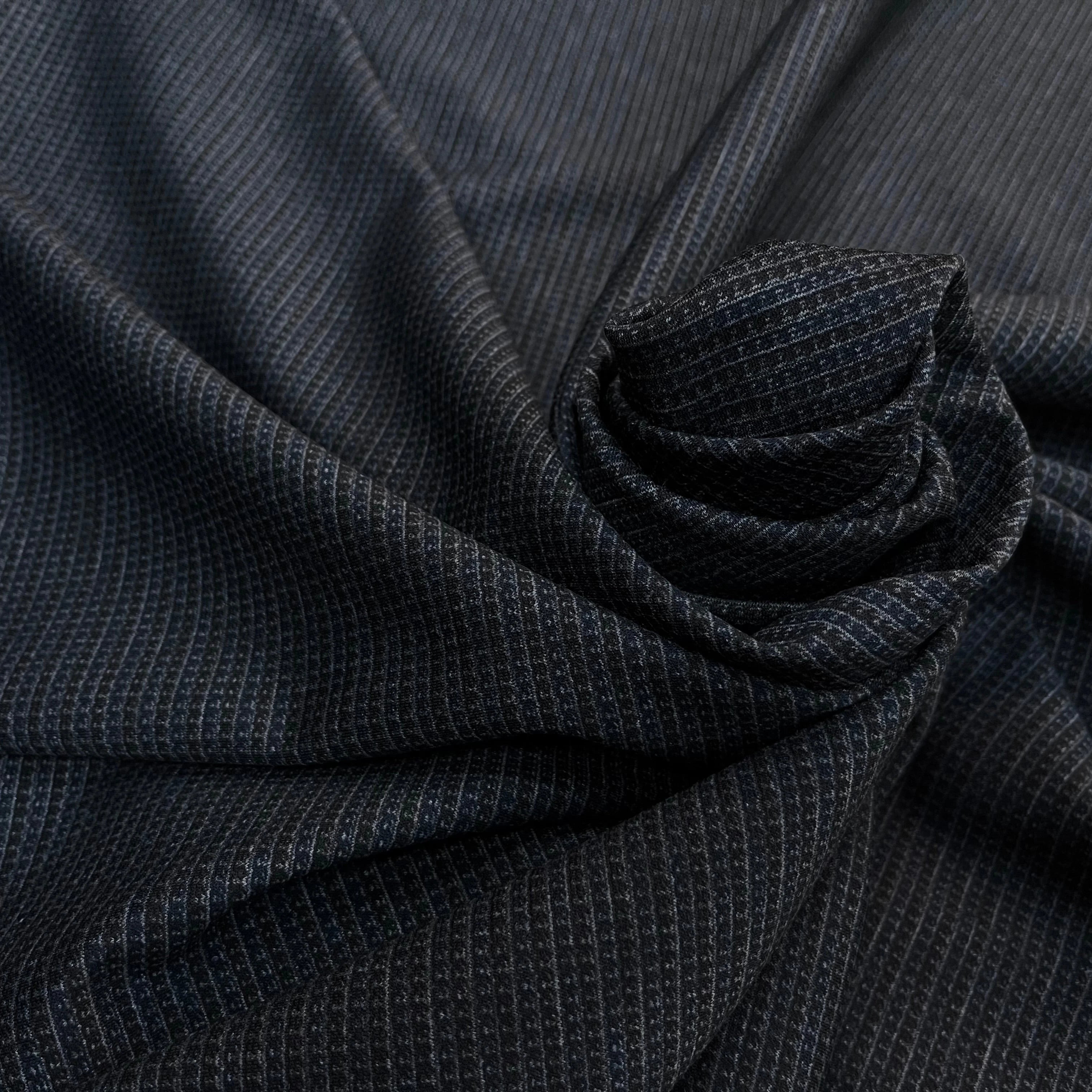 MAILLE MILANO À RAYURES NOIR&BLEU - My Little Coupon