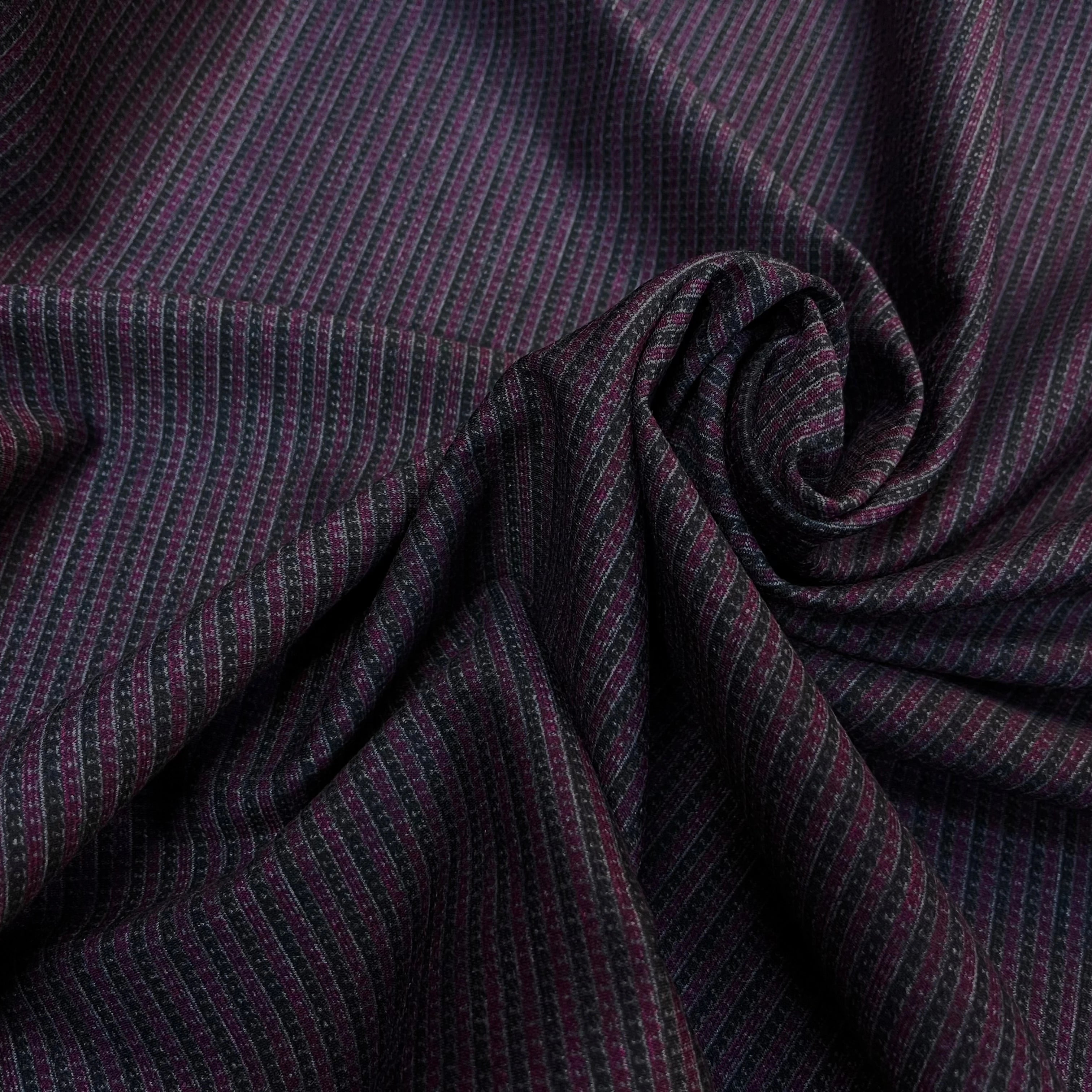 MAILLE MILANO À RAYURES NOIR&VIOLET - My Little Coupon