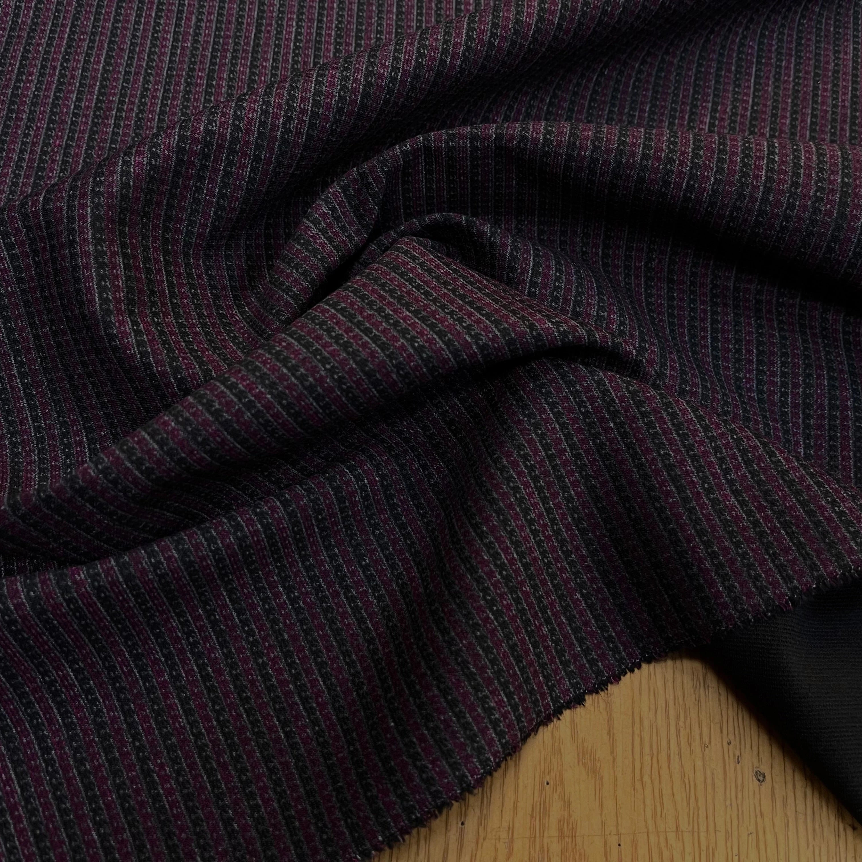 MAILLE MILANO À RAYURES NOIR&VIOLET - My Little Coupon