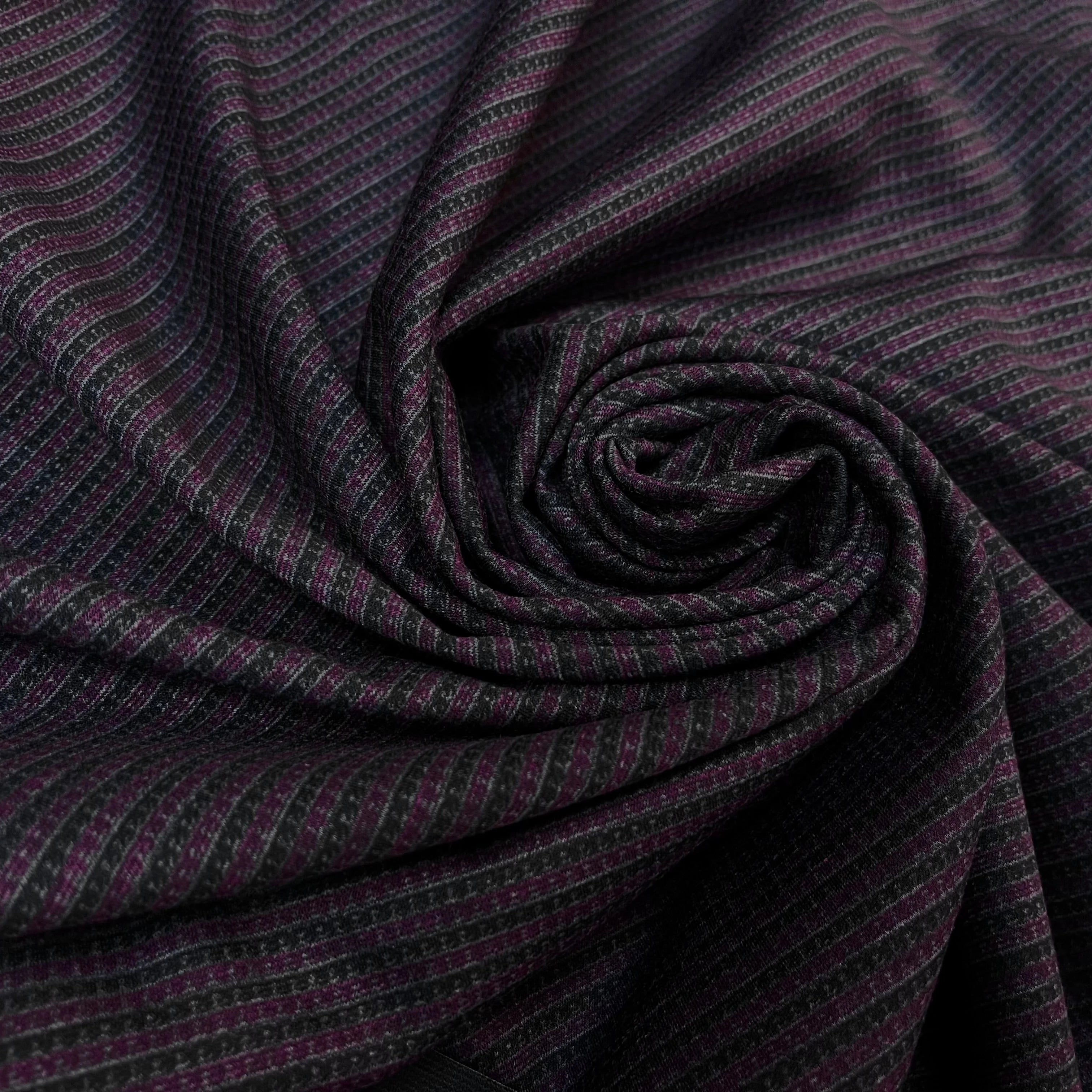 MAILLE MILANO À RAYURES NOIR&VIOLET - My Little Coupon