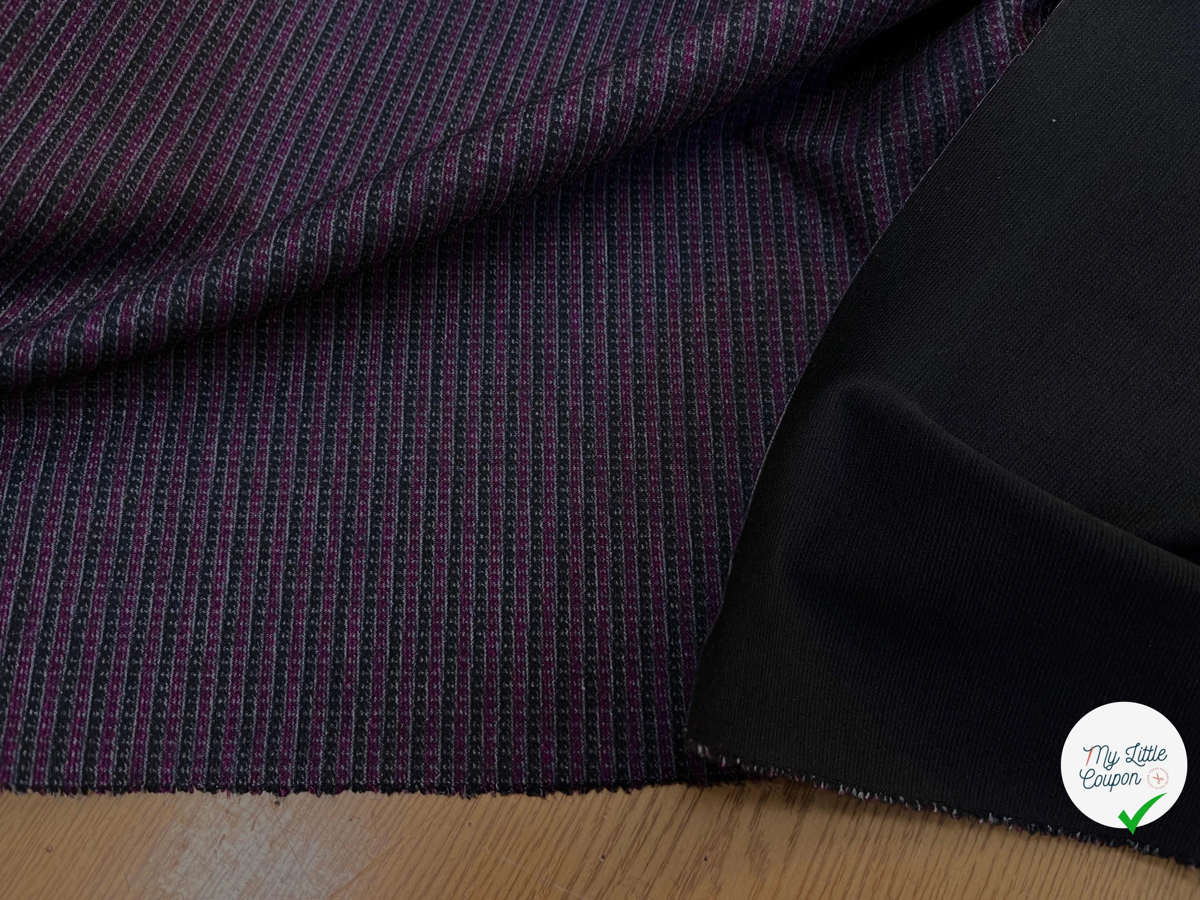 MAILLE MILANO À RAYURES NOIR&VIOLET - My Little Coupon