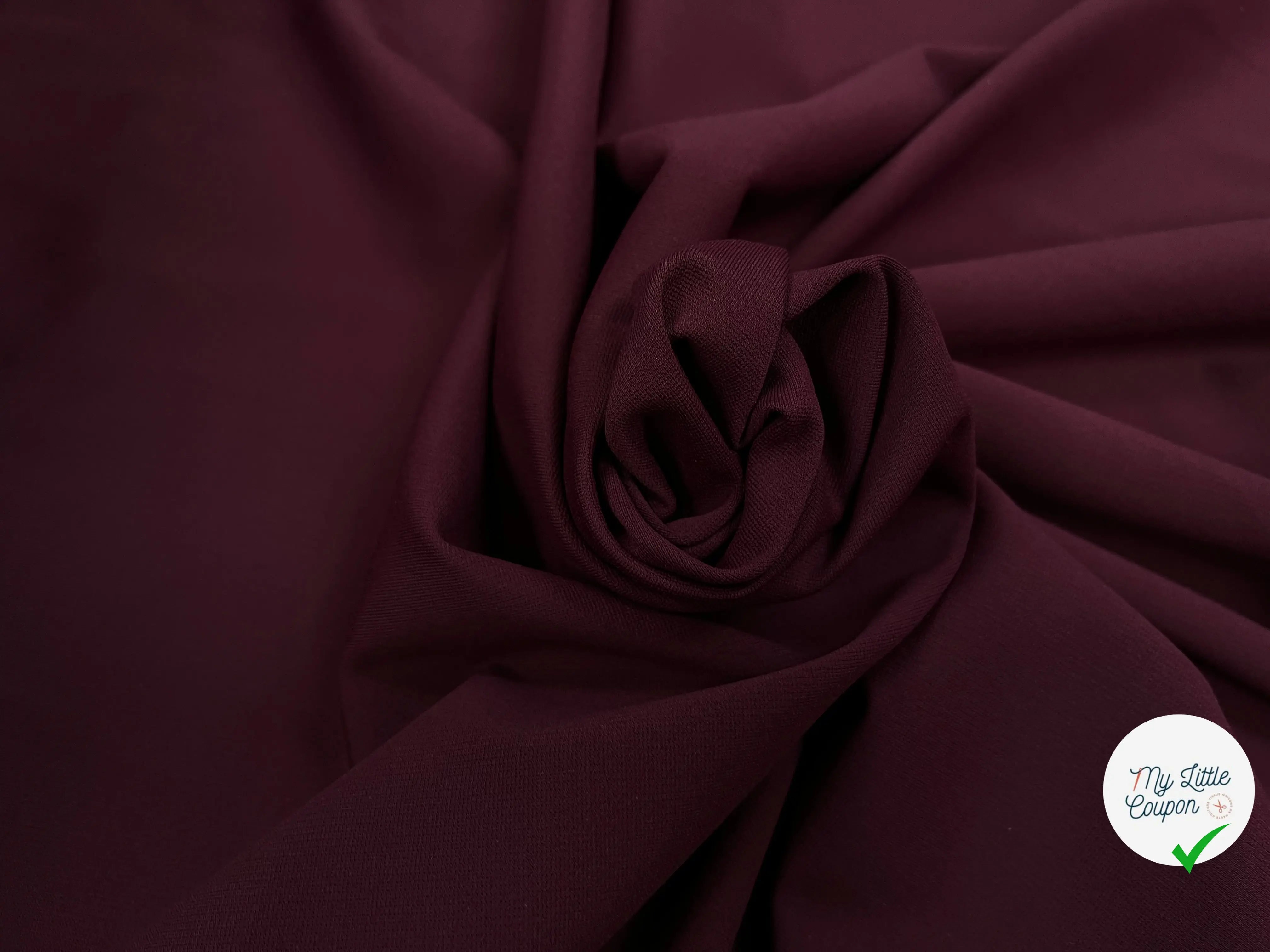 MAILLE MILANO BI STRETCH TECNICO BORDEAUX 10% ELASTHANNE - My Little Coupon