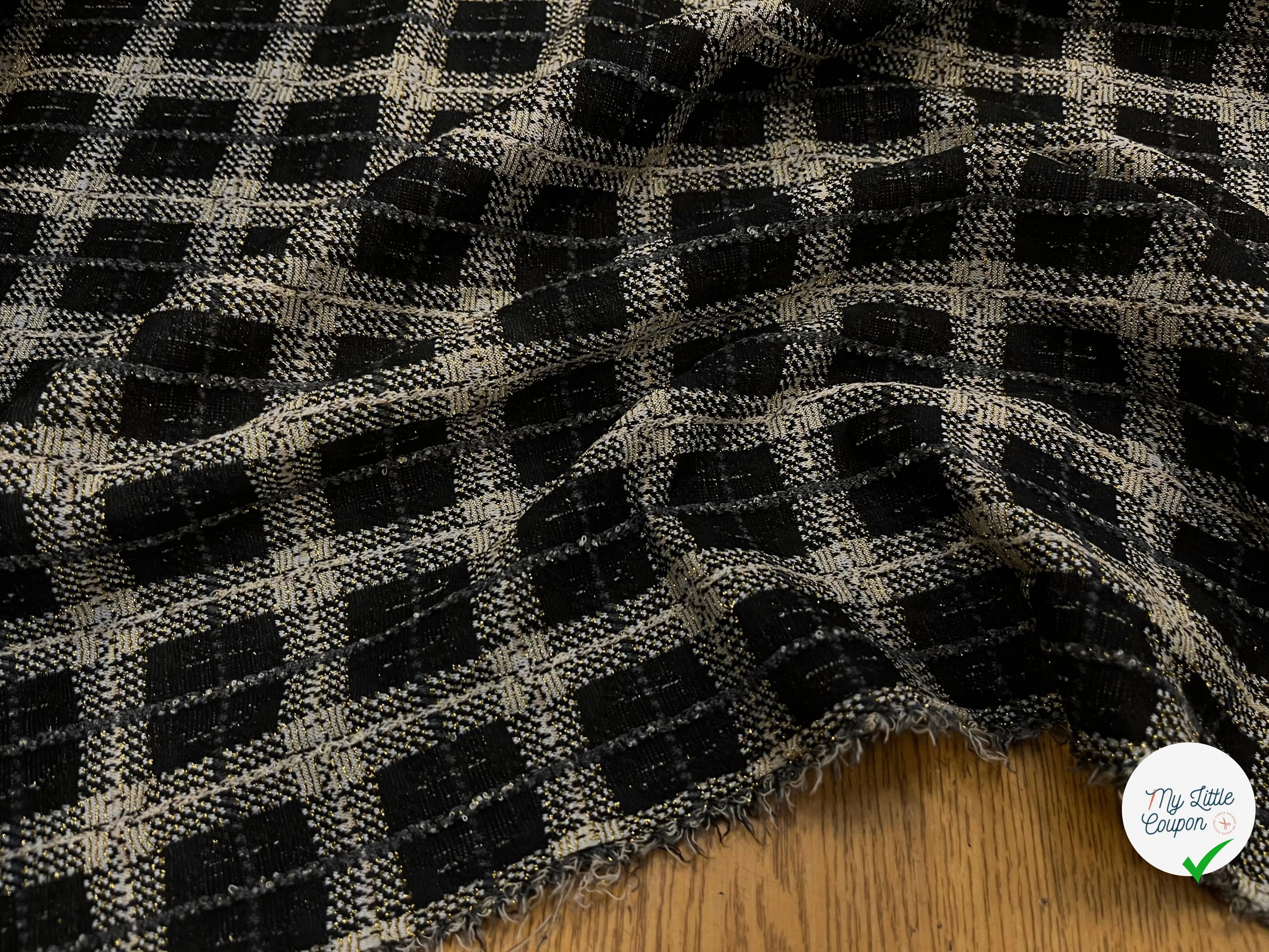 MAILLE MILANO FIL OR À CARREAUX - My Little Coupon