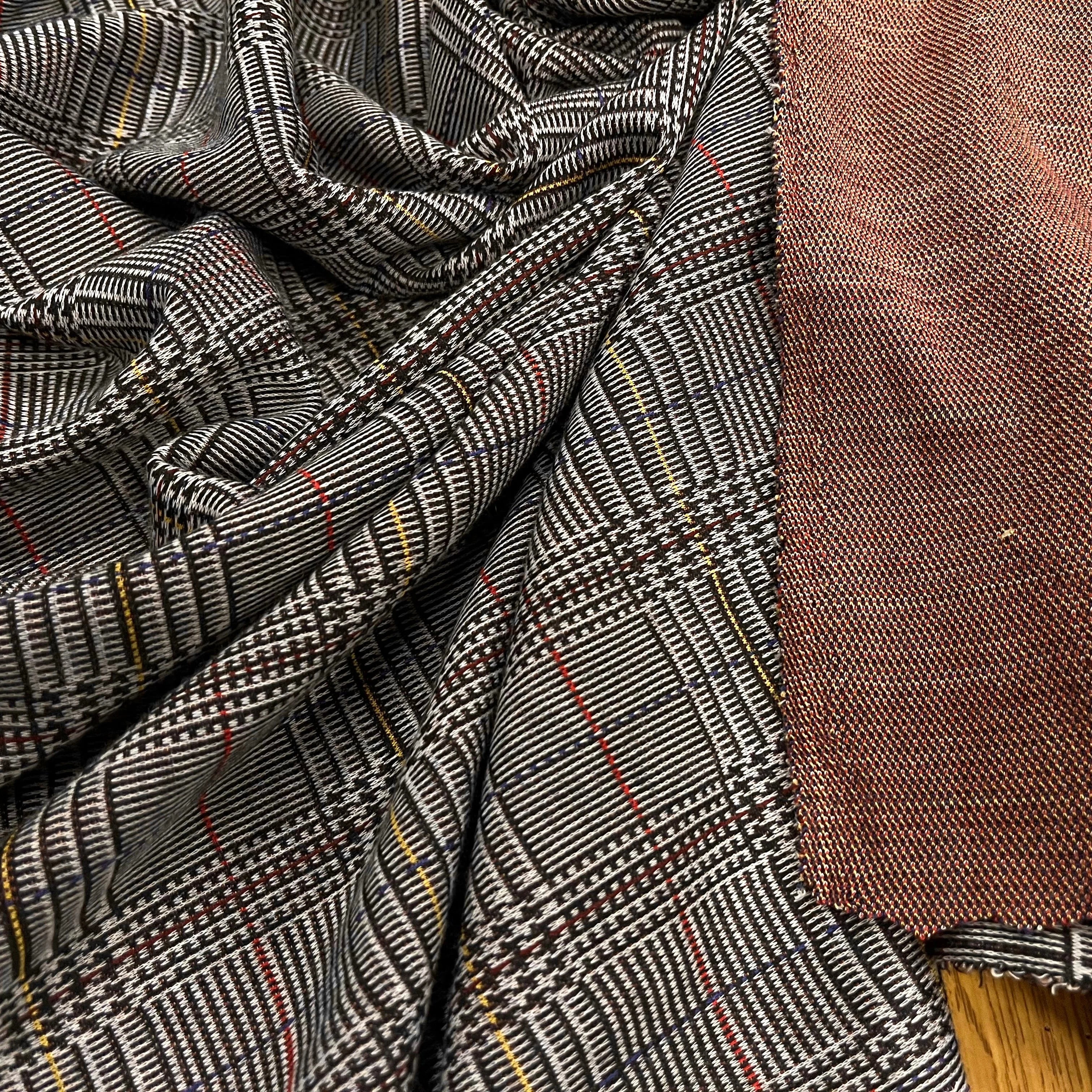 MAILLE MILANO PRINCE DE GALLE AVEC FILS MULTICOLORES STRETCH - My Little Coupon