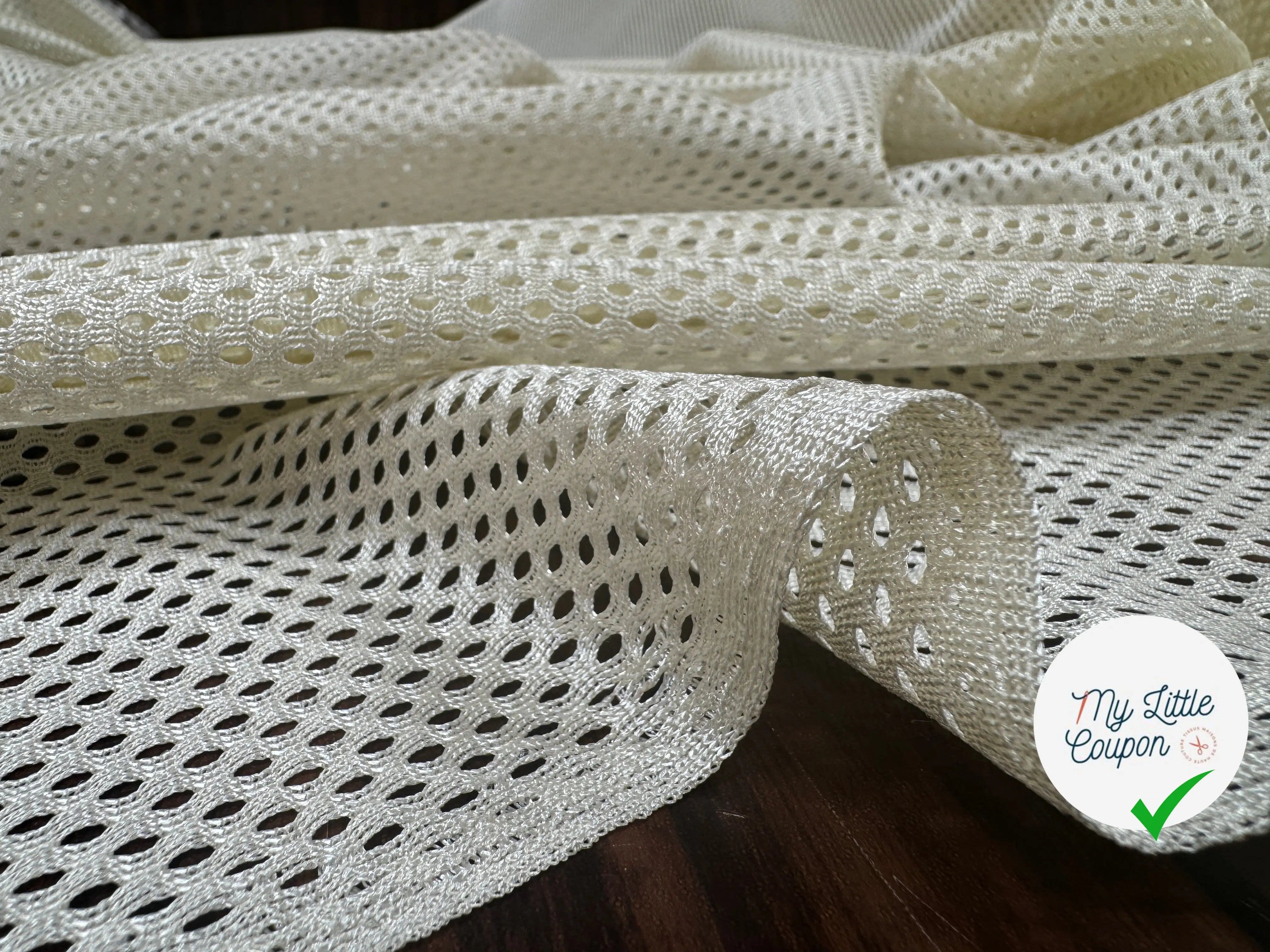 MAILLE PERFORÉE MESH BEIGE - My Little Coupon
