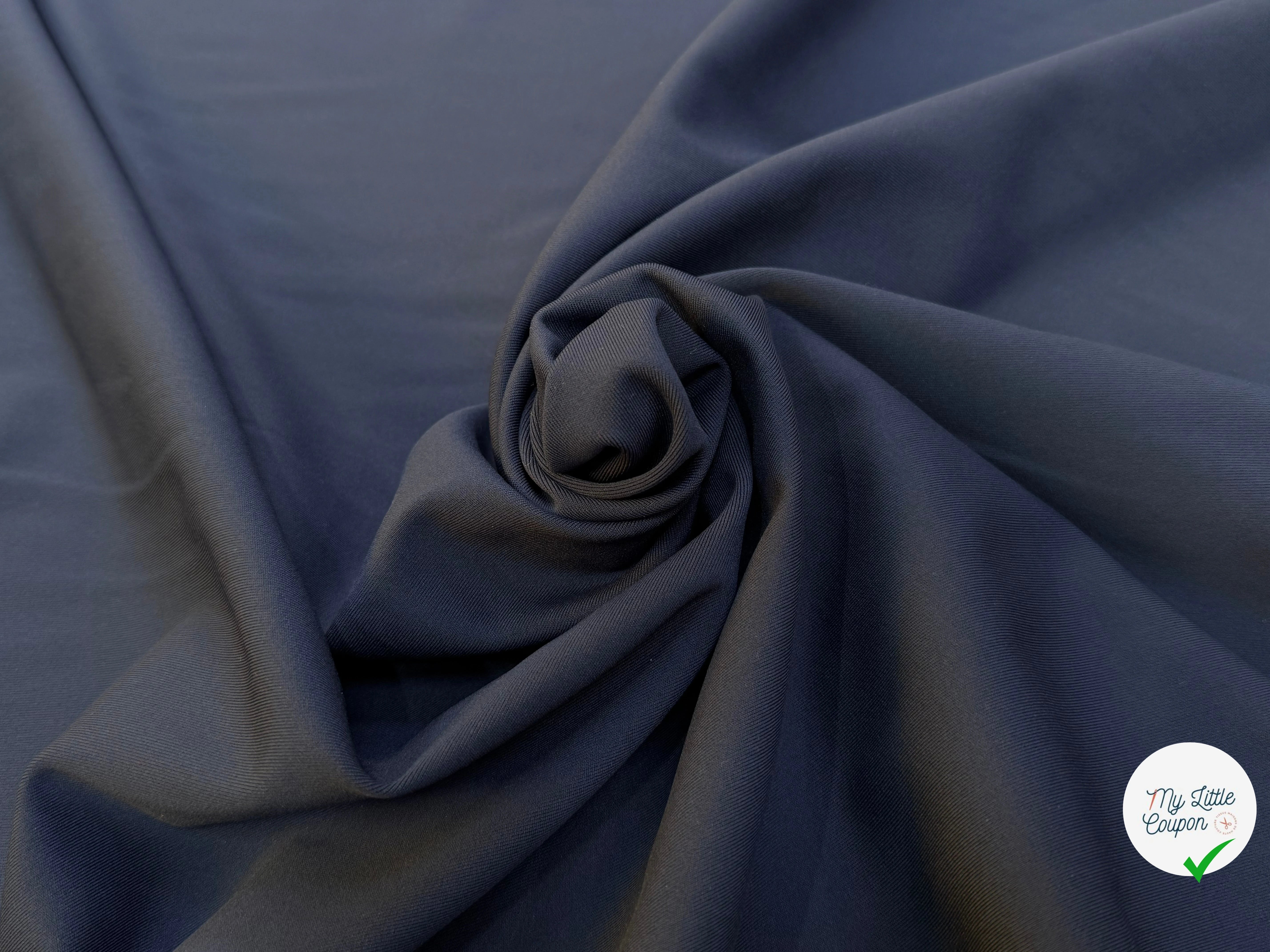 MAILLE POLYAMIDE DOUCE NAVY - My Little Coupon
