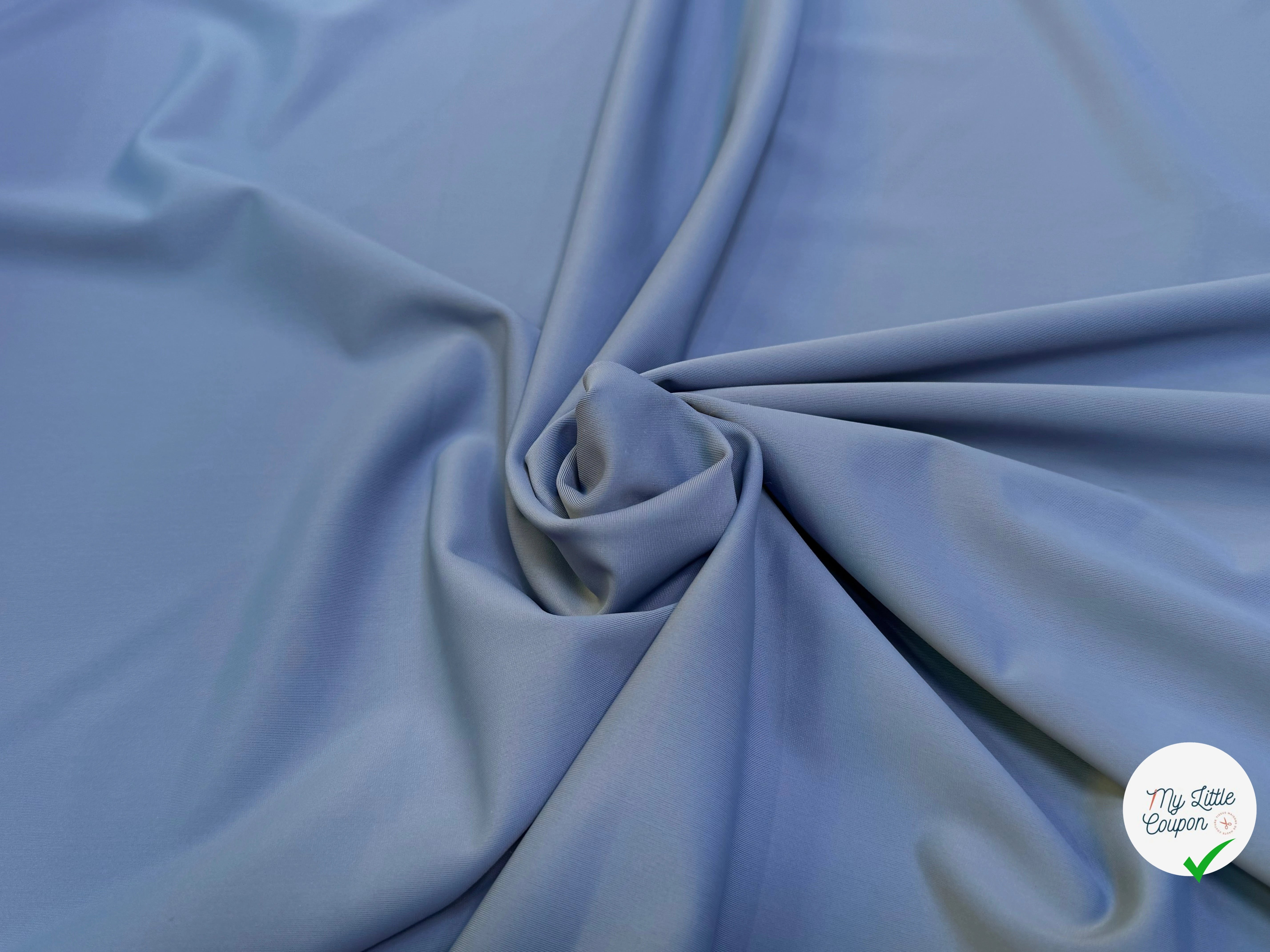 MAILLE POLYAMIDE ÉLASTHANNE ASPECT SWIMWEAR SOFT BLEU CHARETTE - My Little Coupon