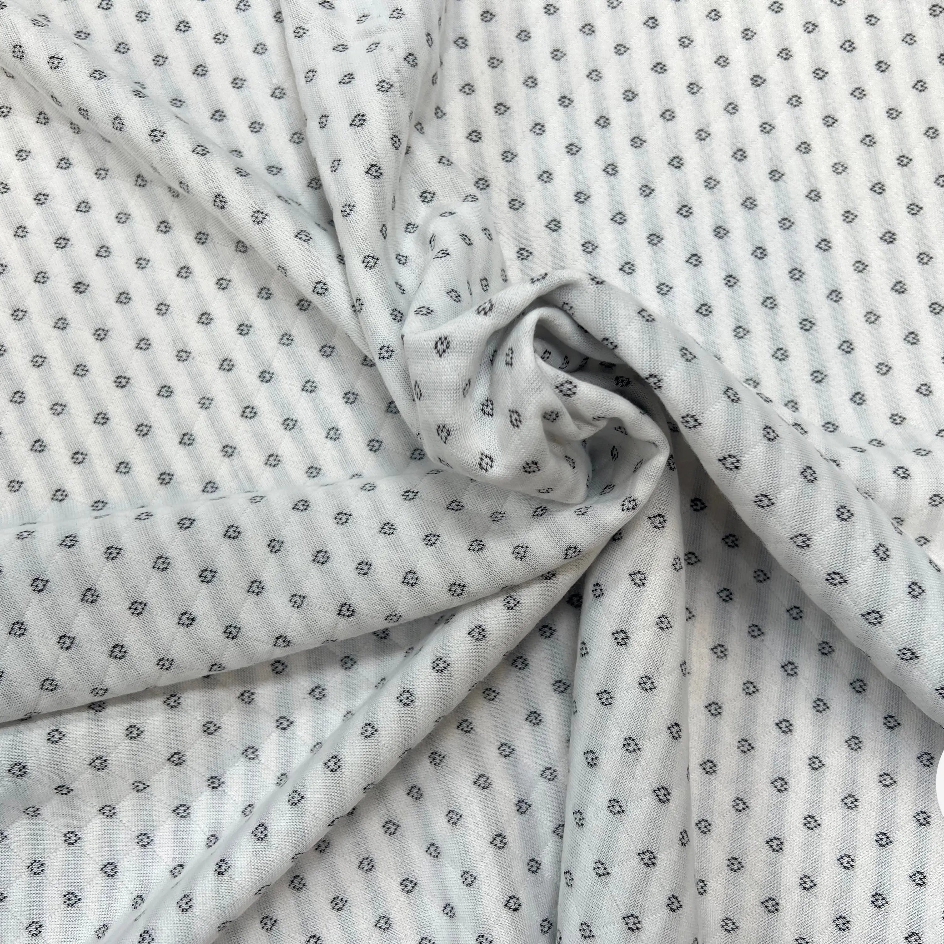 MAILLE POLYCOTON PETIT COEUR ENVERS RAYURES ECRU - My Little Coupon