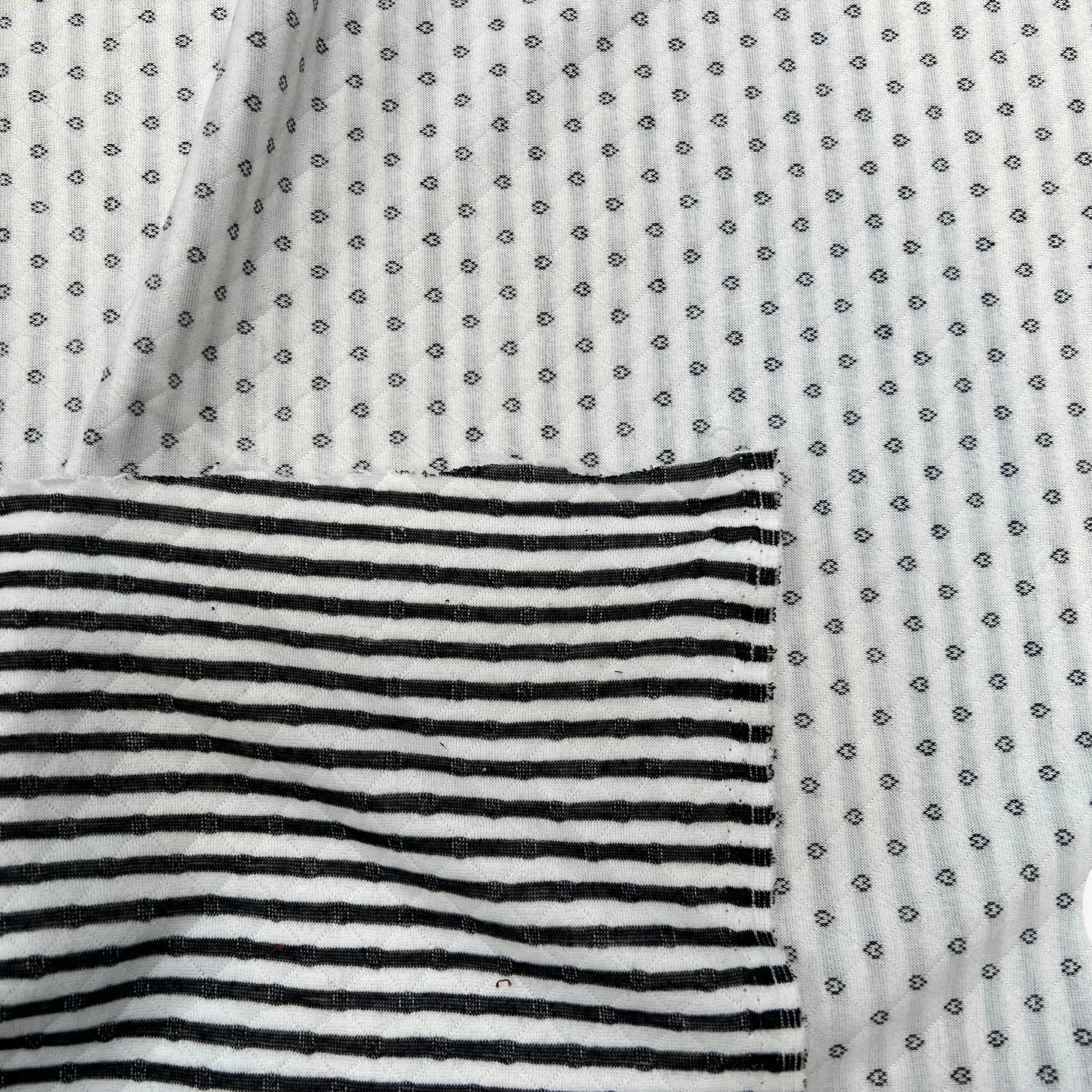 MAILLE POLYCOTON PETIT COEUR ENVERS RAYURES ECRU - My Little Coupon