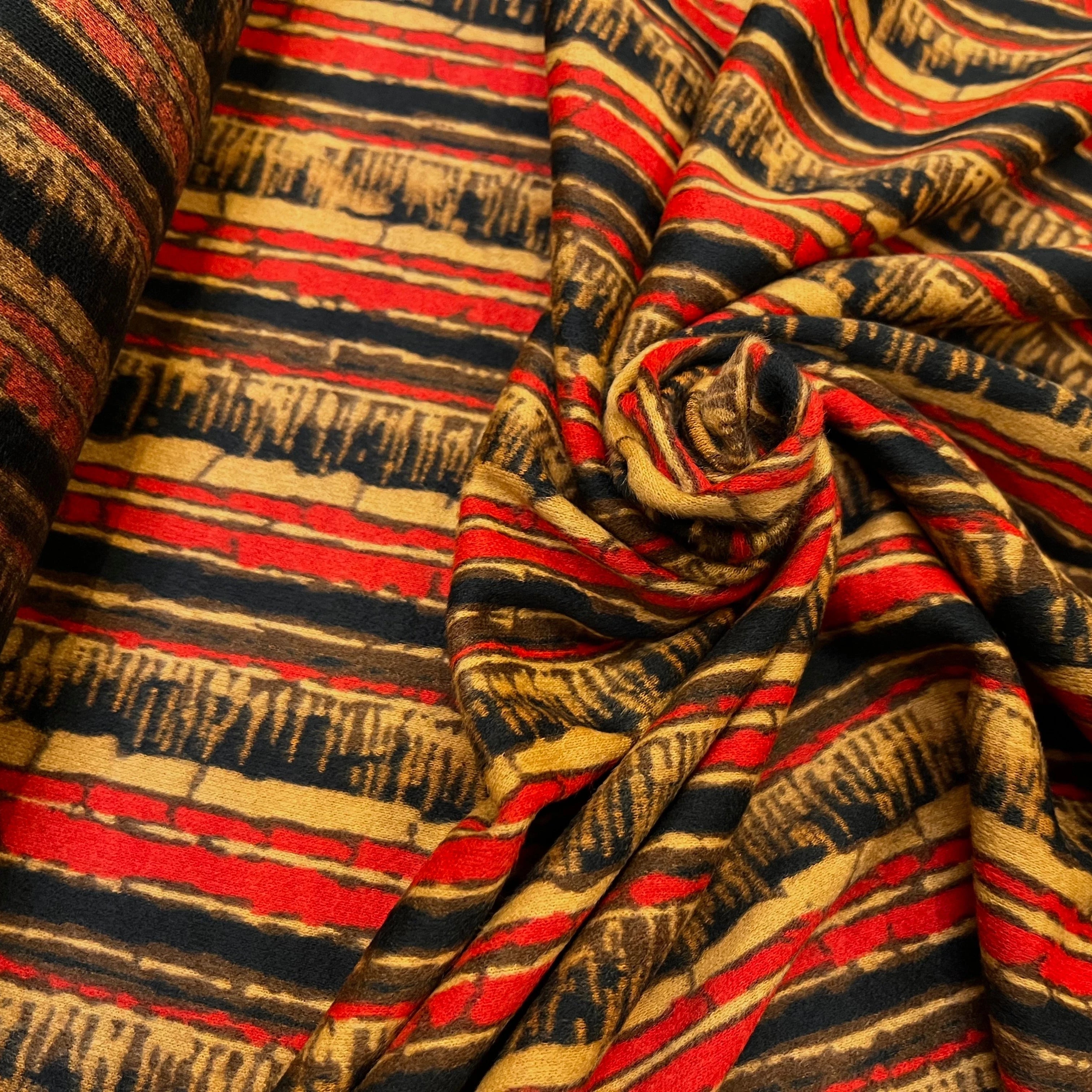 MAILLE POLYESTER DUVEUTEUSE RAYURES ETHNIQUES - My Little Coupon