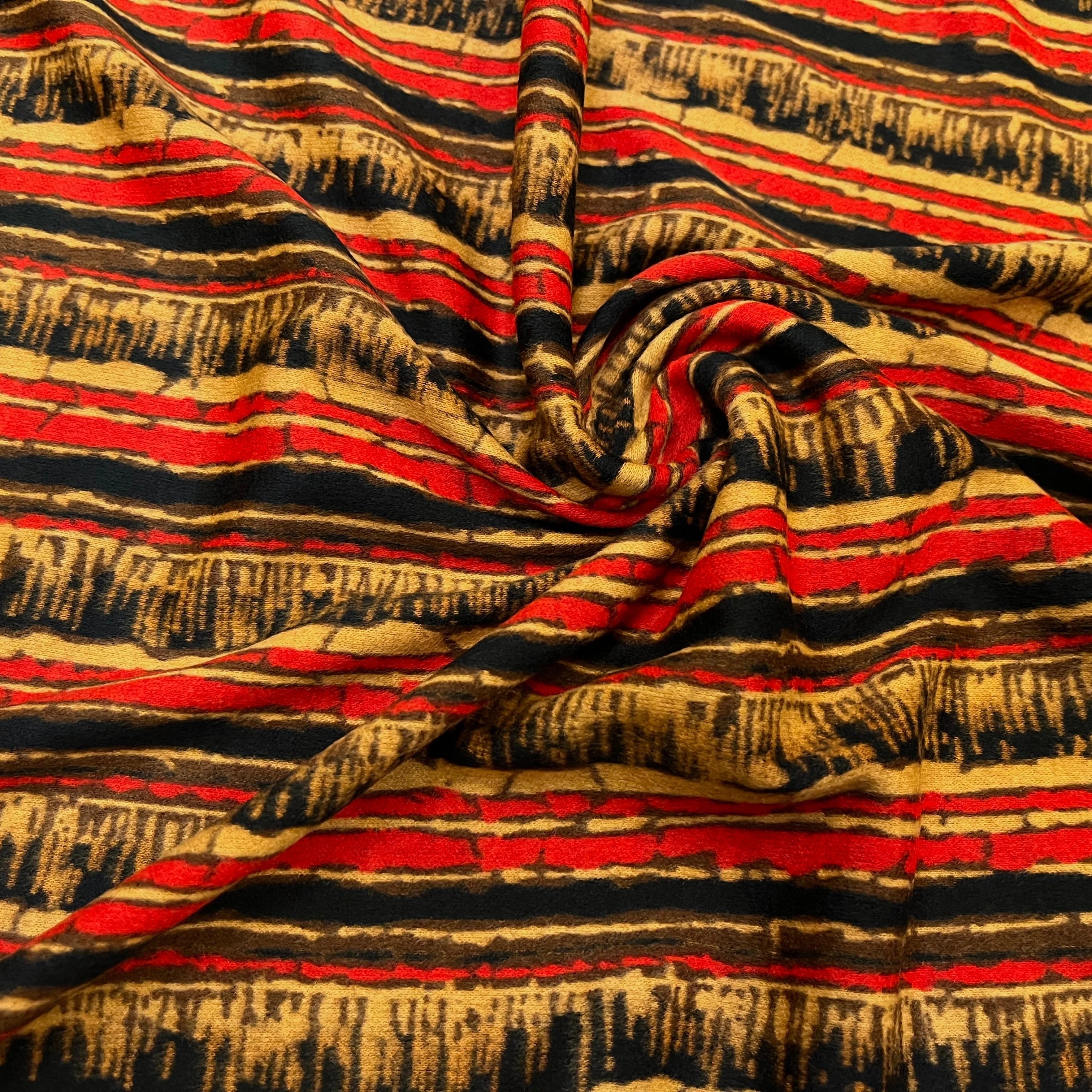 MAILLE POLYESTER DUVEUTEUSE RAYURES ETHNIQUES - My Little Coupon