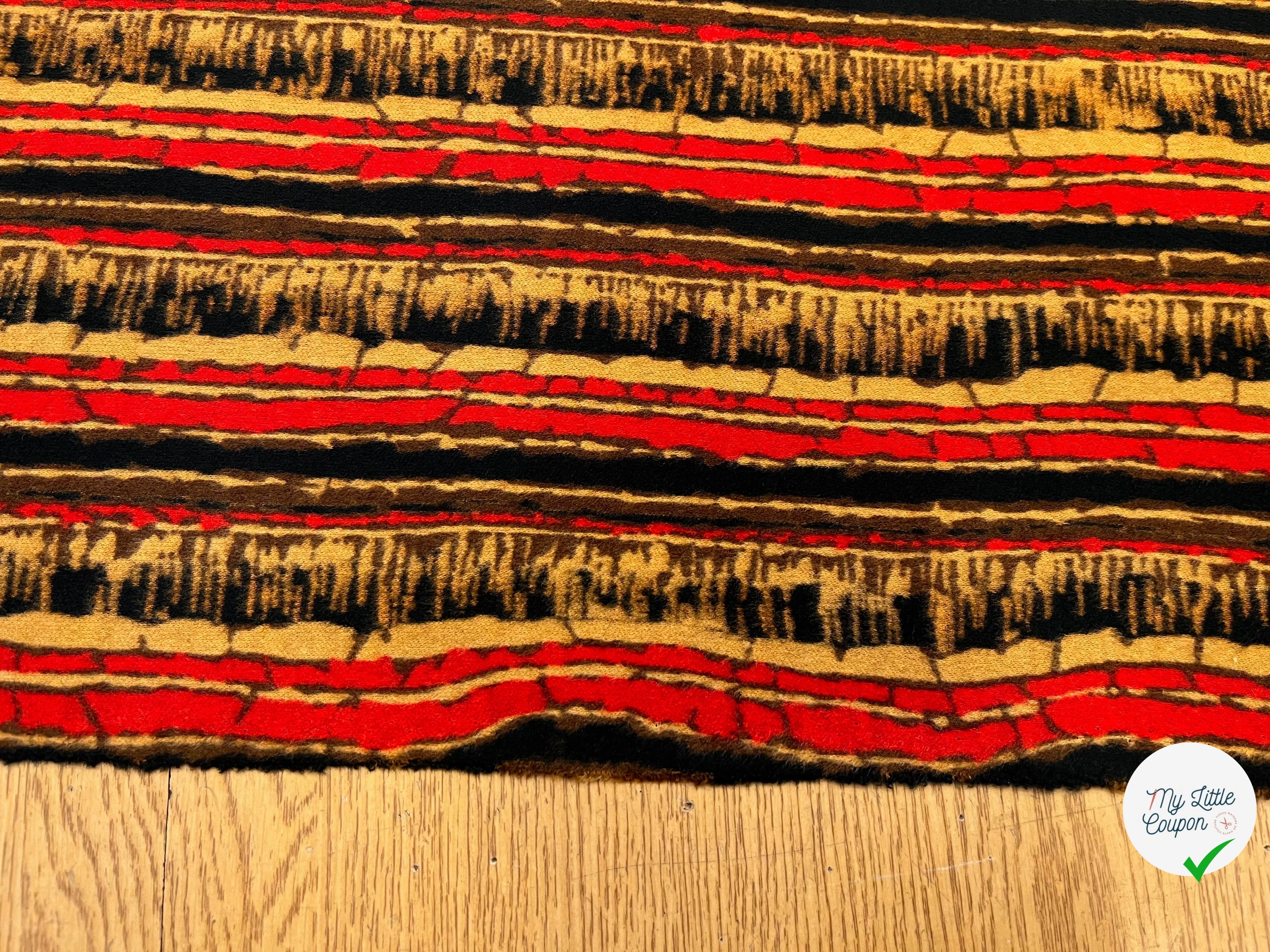 MAILLE POLYESTER DUVEUTEUSE RAYURES ETHNIQUES - My Little Coupon