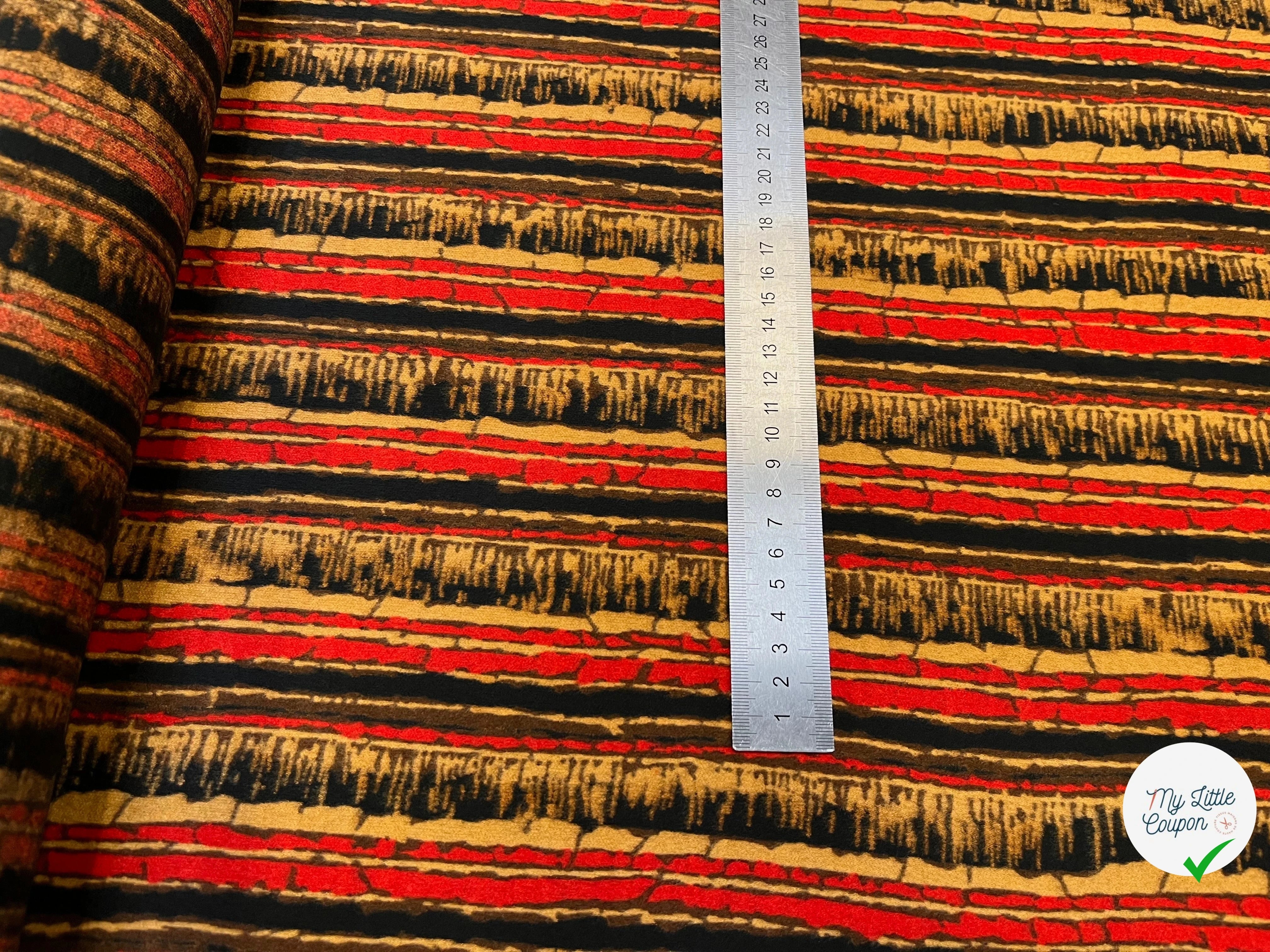 MAILLE POLYESTER DUVEUTEUSE RAYURES ETHNIQUES - My Little Coupon