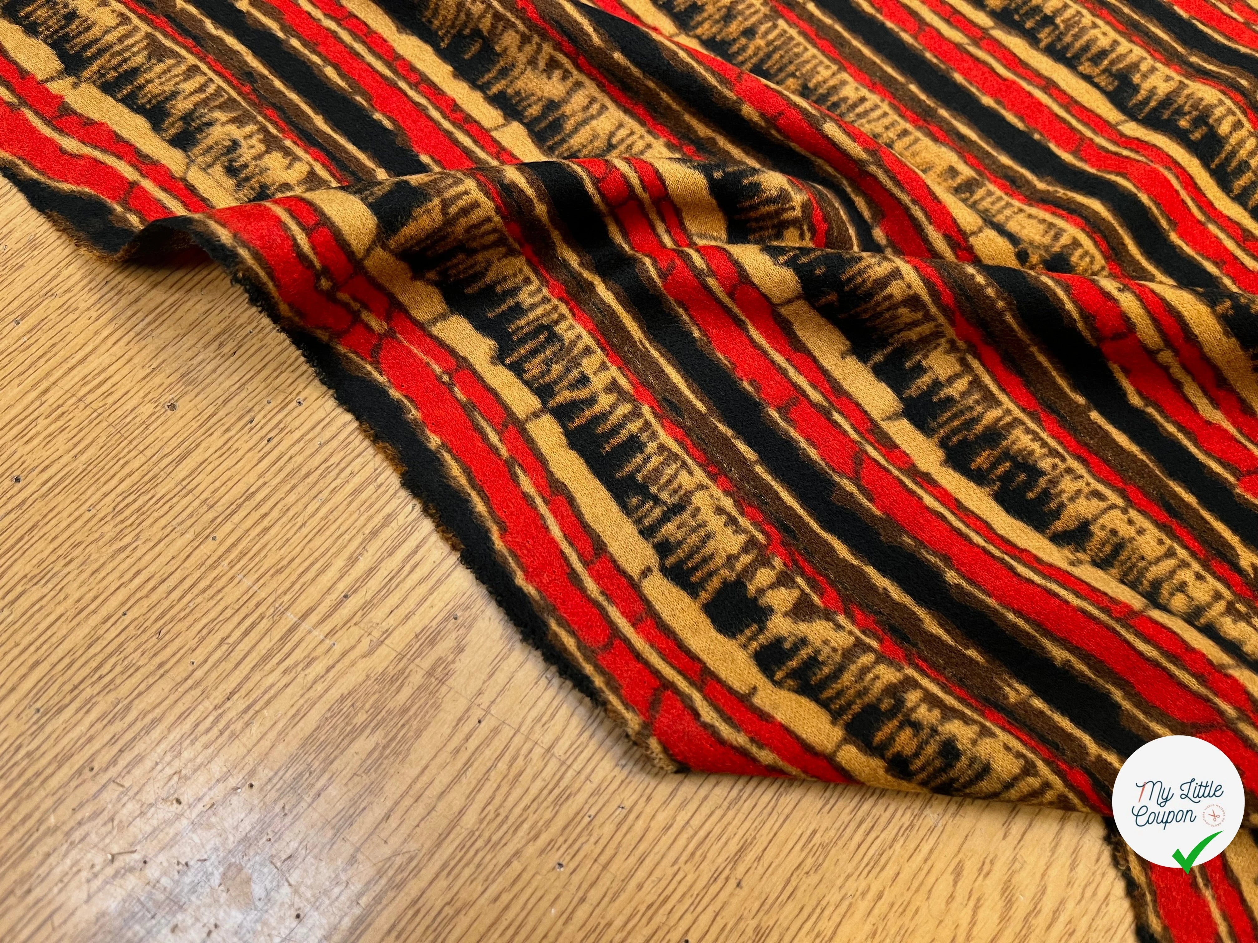 MAILLE POLYESTER DUVEUTEUSE RAYURES ETHNIQUES - My Little Coupon