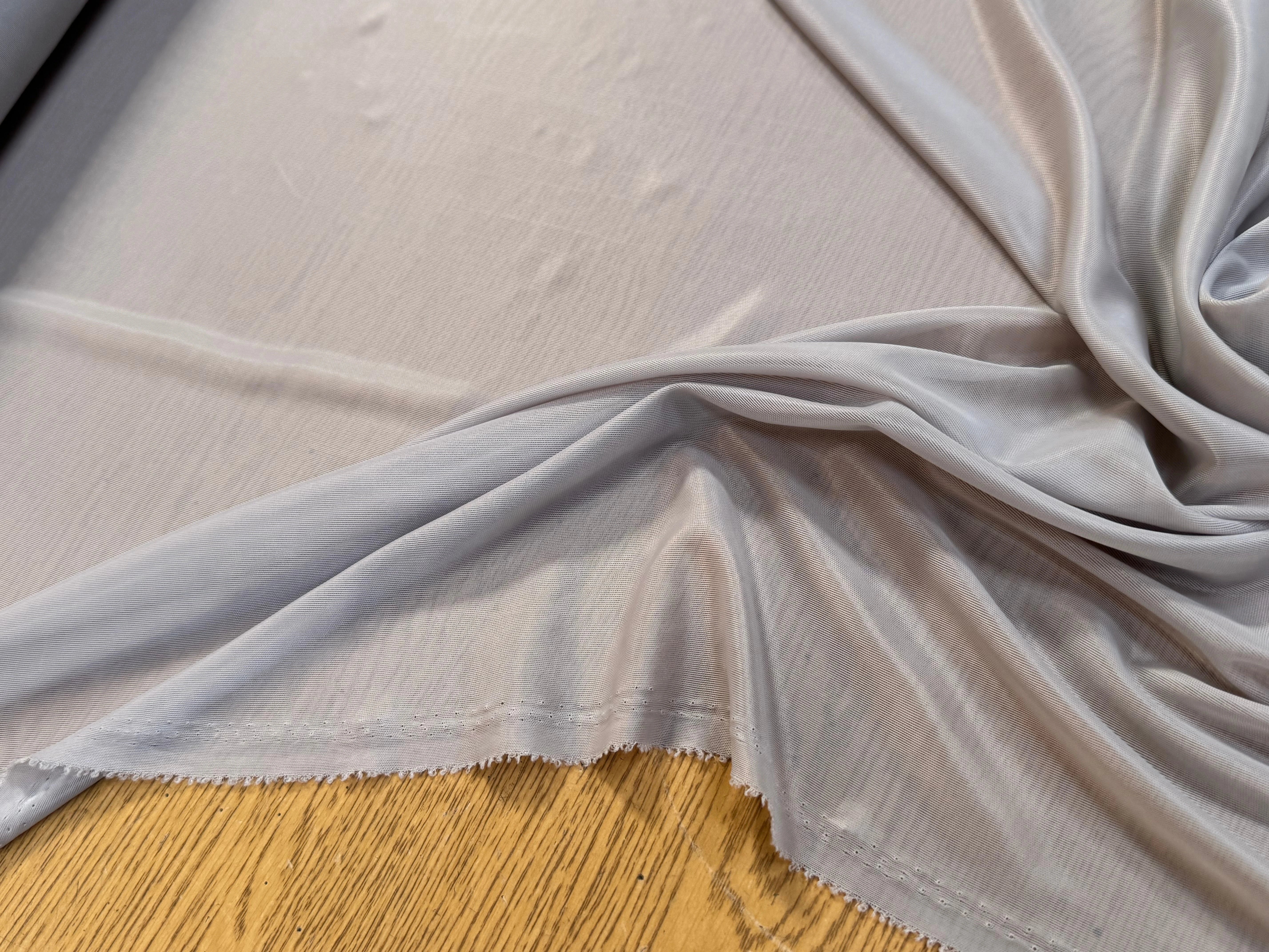 MAILLE RESILE PEAU DE PÊCHE GRIS LILAS ULTRA STRETCH - My Little Coupon