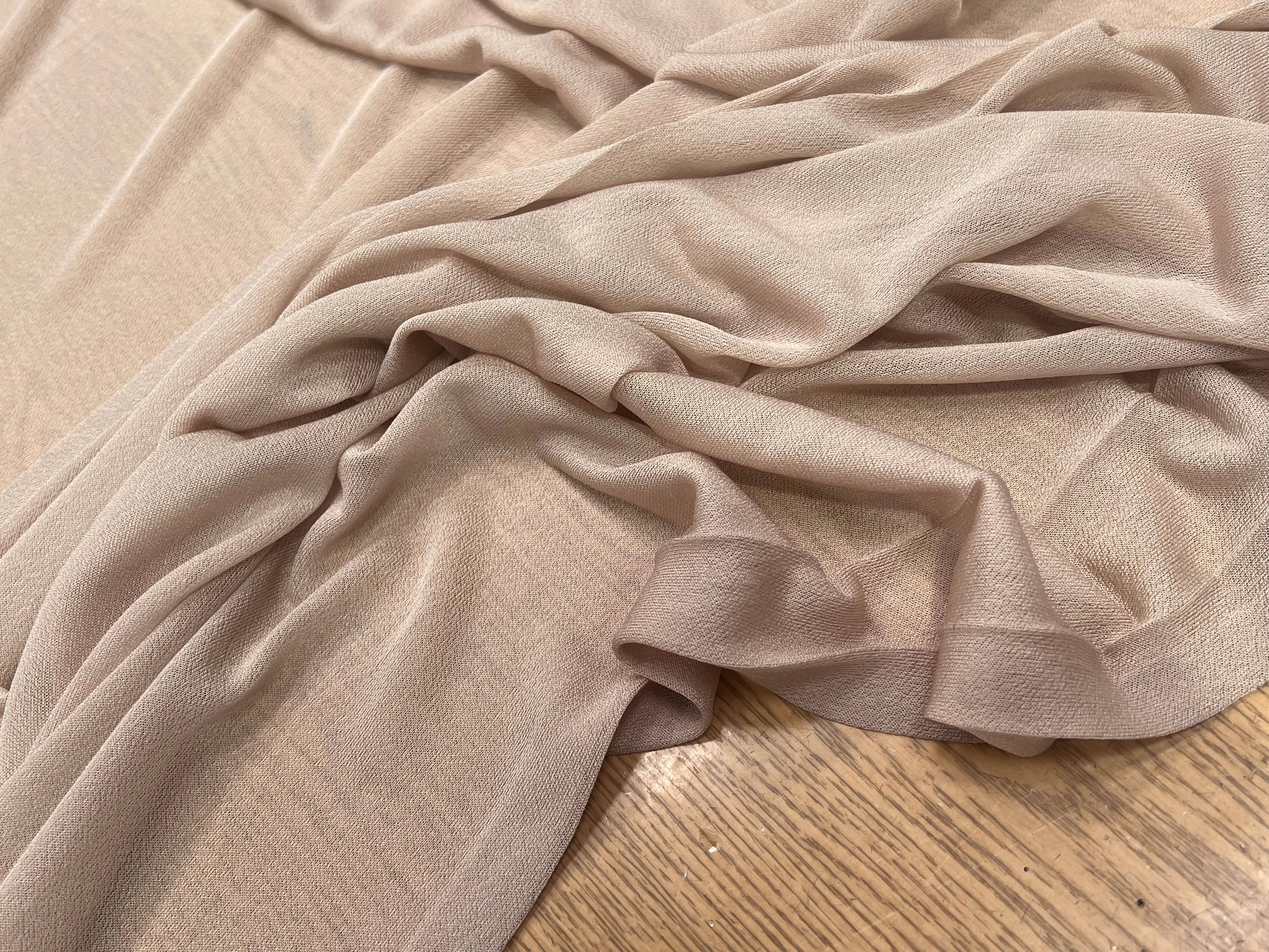 MAILLE RÉSILLE FINE BEIGE CAFÉ AU LAIT 150CM - My Little Coupon