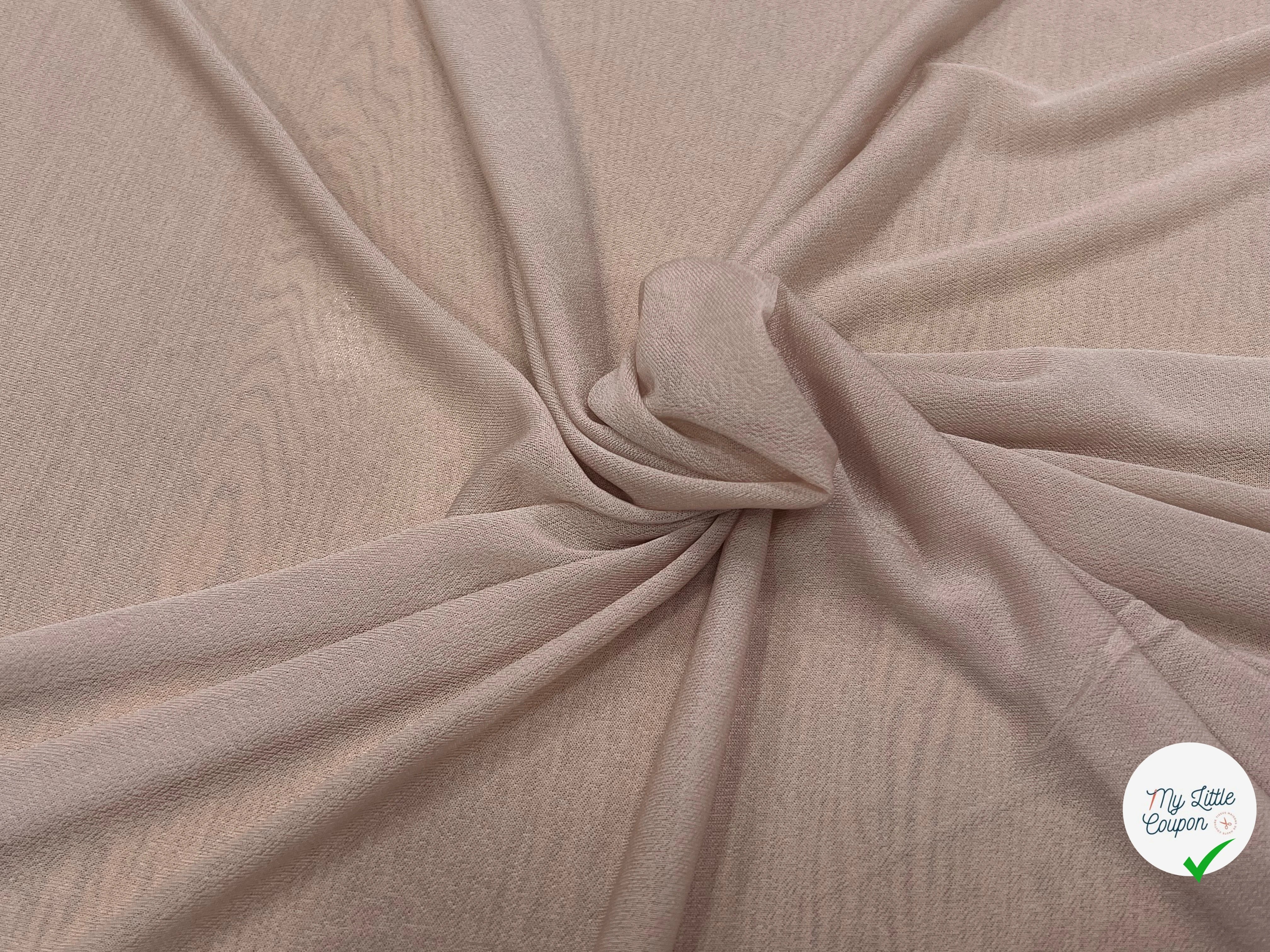 MAILLE RÉSILLE FINE BEIGE CAFÉ AU LAIT 150CM - My Little Coupon