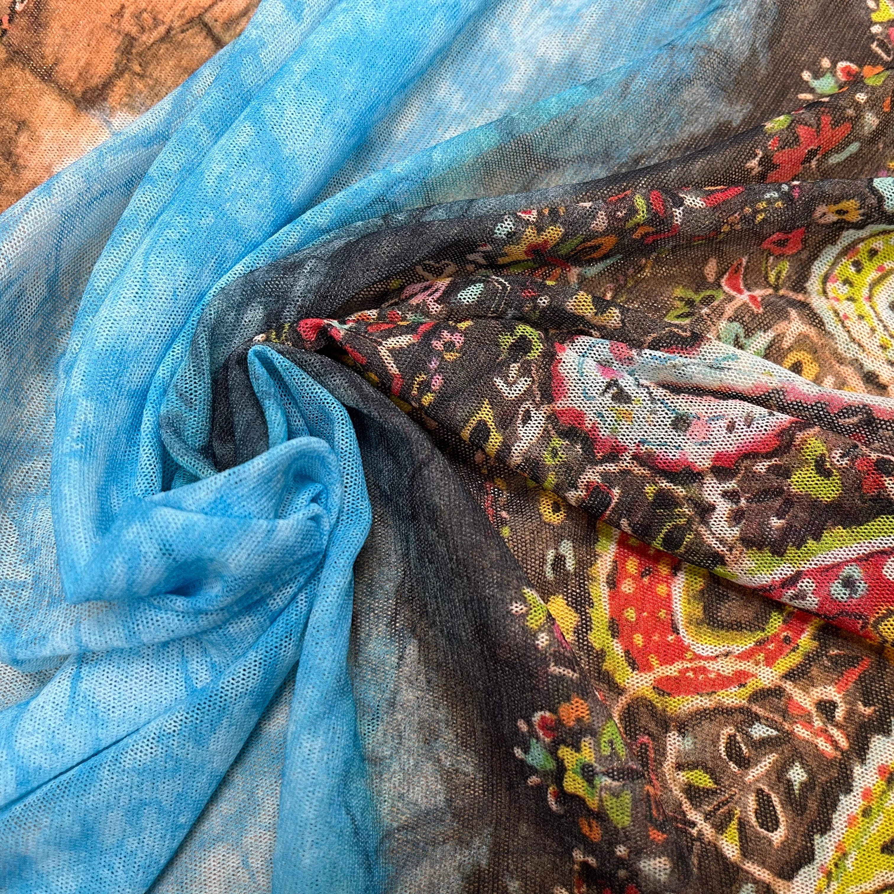 MAILLE RESILLE IMPRIMÉ PIMENT MULTICOLORES - My Little Coupon