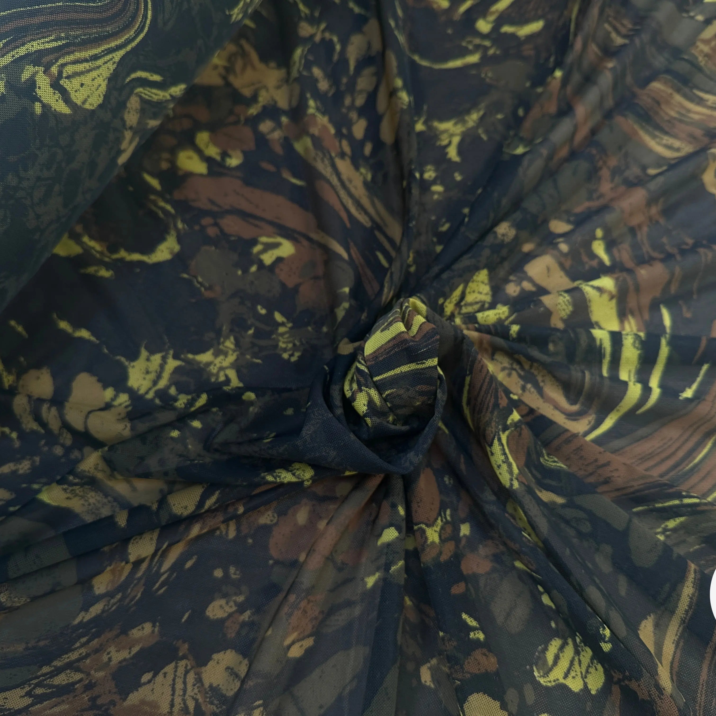 MAILLE RESILLE JUNGLE PALUDE VERT MARRON - My Little Coupon