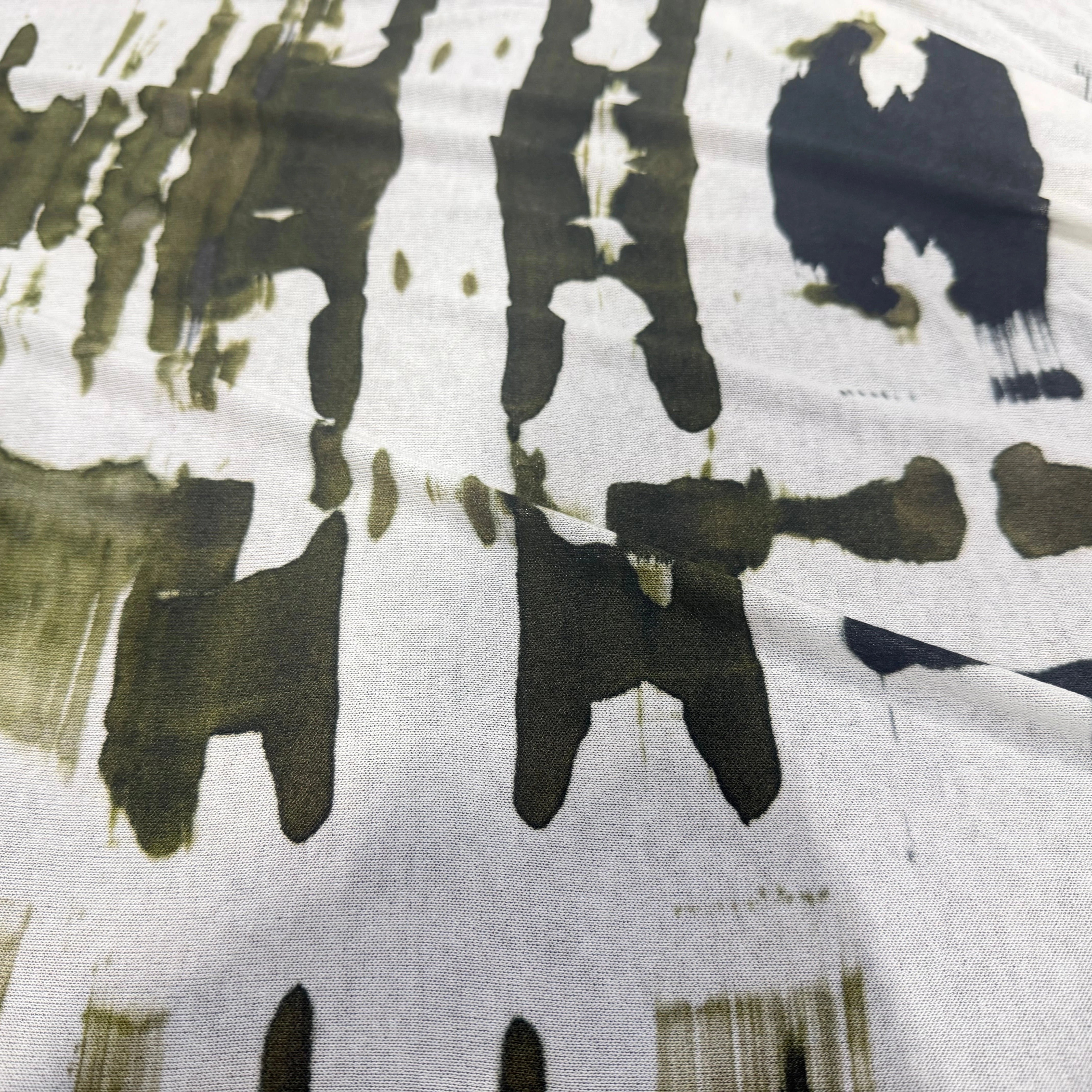 MAILLE RESILLE STRETCH KAKI BLANC - My Little Coupon