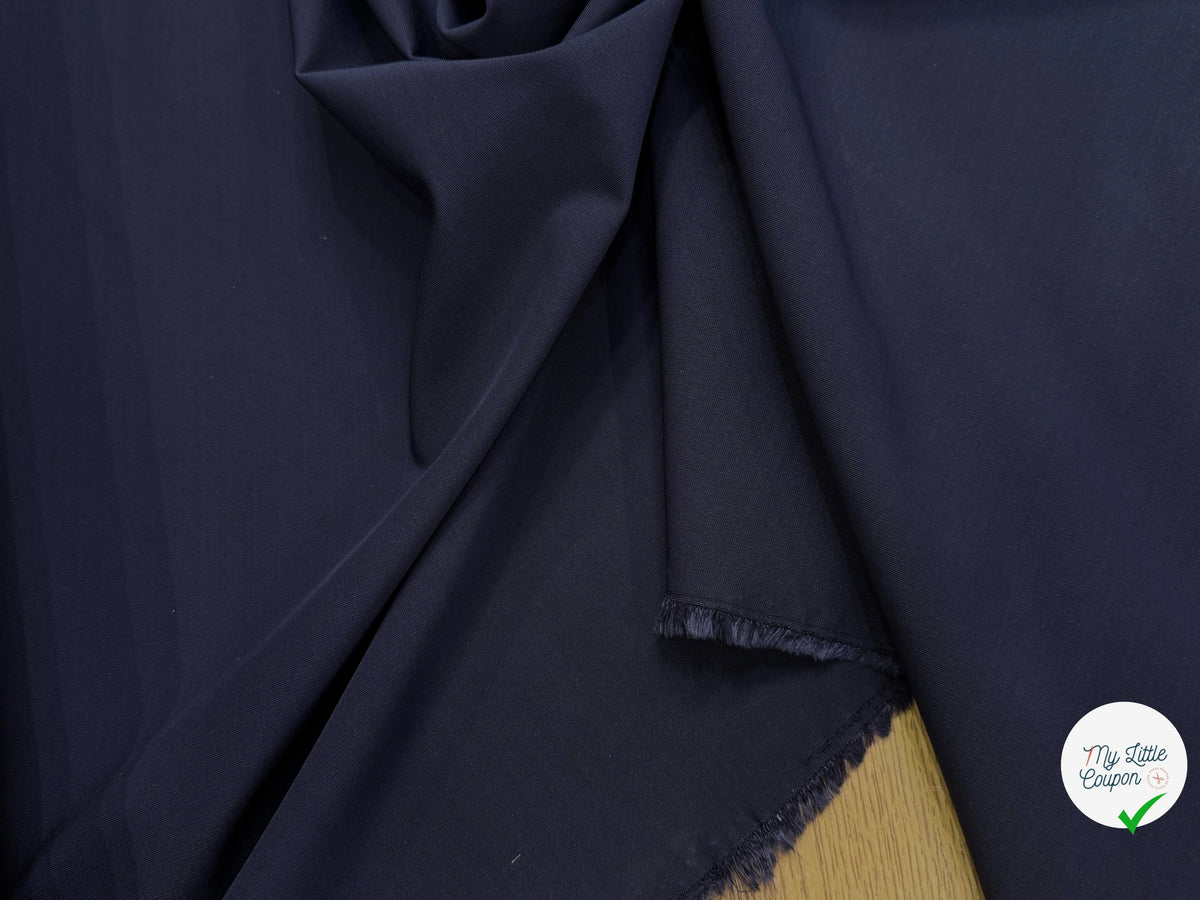 MAILLE SEMI-LOURDE SUPER STRETCH BLEU MARINE VISCOSE ET ÉLASTHANNE - My Little Coupon