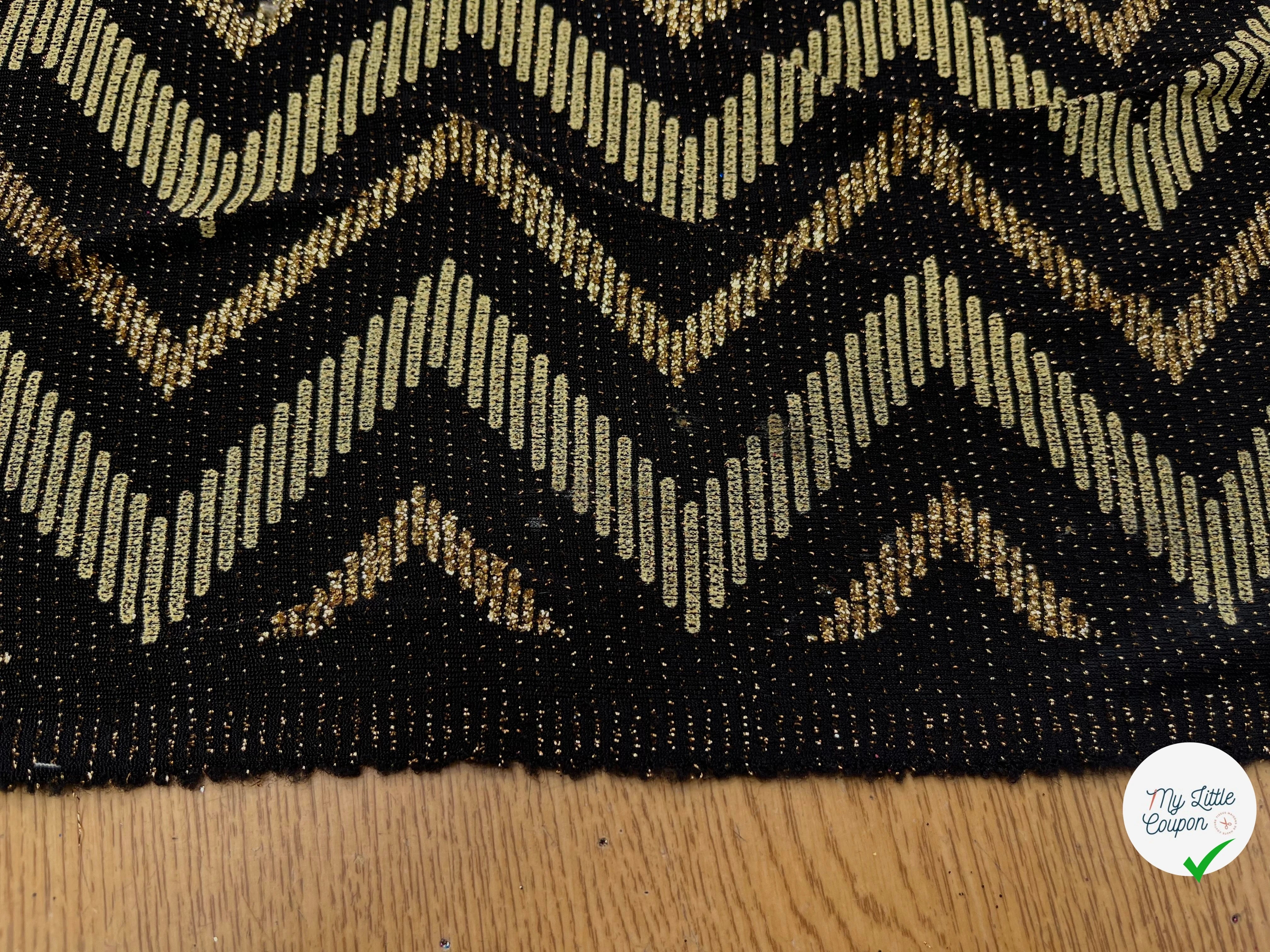 MAILLE SÉQUIN OR BRILLANT MOTIF ZIG-ZAG - My Little Coupon