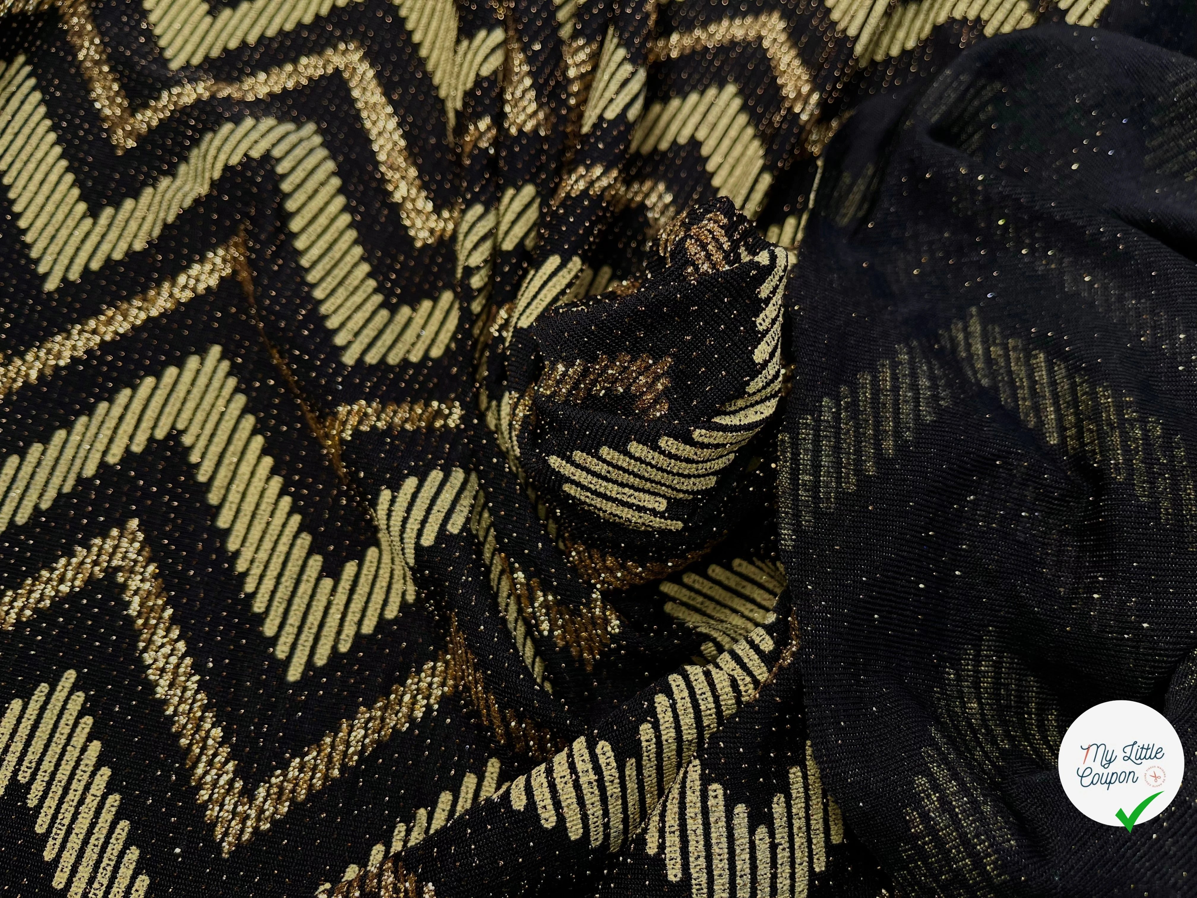 MAILLE SÉQUIN OR BRILLANT MOTIF ZIG-ZAG - My Little Coupon