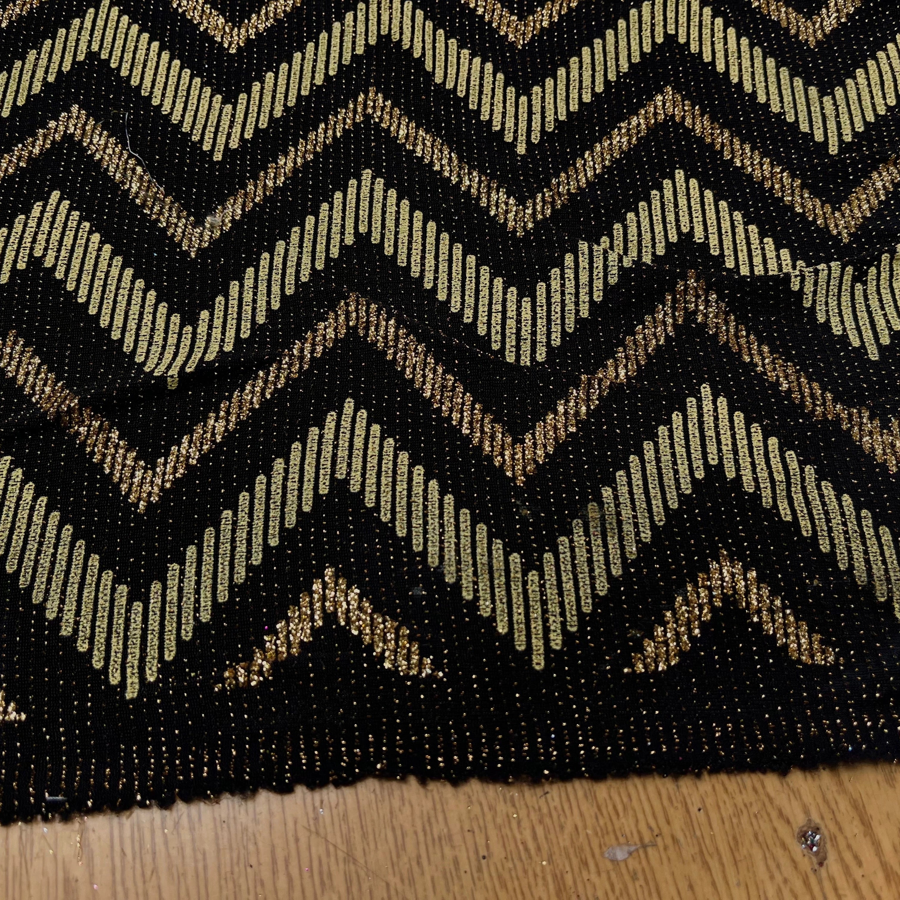 MAILLE SÉQUIN OR BRILLANT MOTIF ZIG-ZAG - My Little Coupon