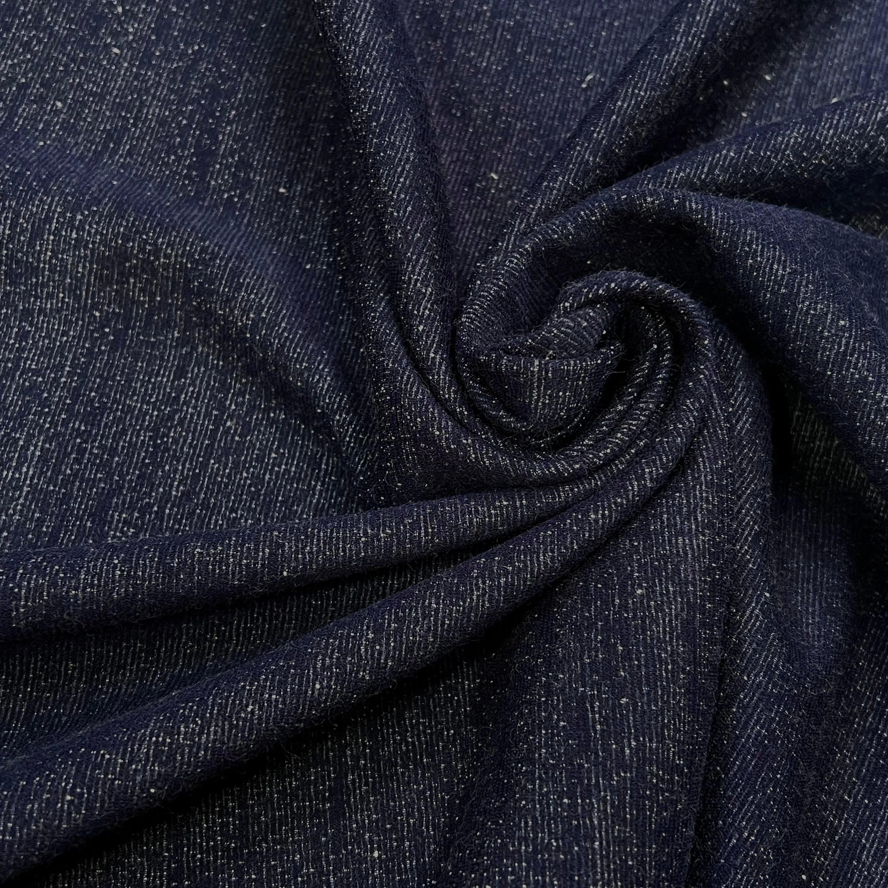 MAILLE STRETCH FLAMÉ BLEU MARINE/ BLANC MADE IN KOREA - My Little Coupon