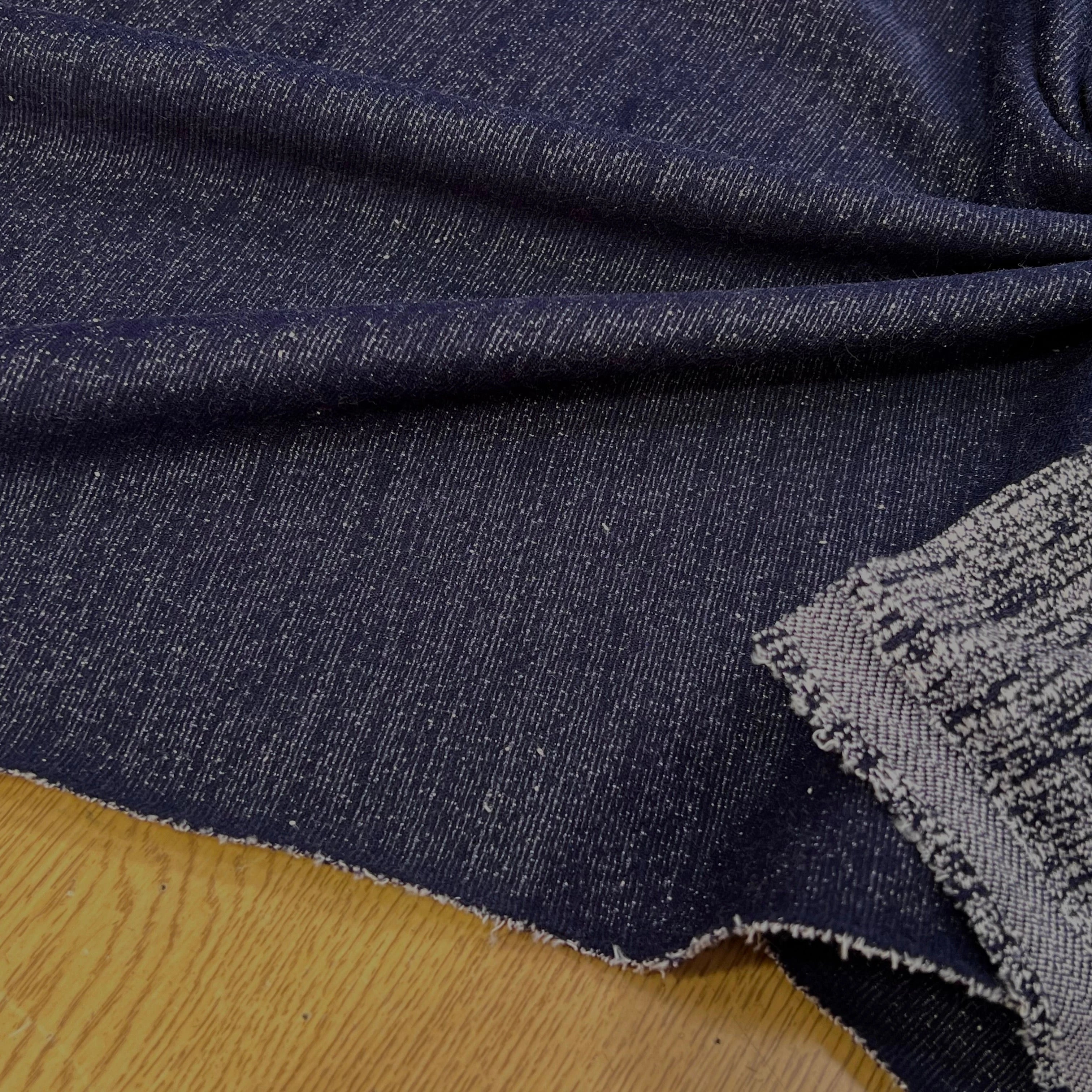 MAILLE STRETCH FLAMÉ BLEU MARINE/ BLANC MADE IN KOREA - My Little Coupon