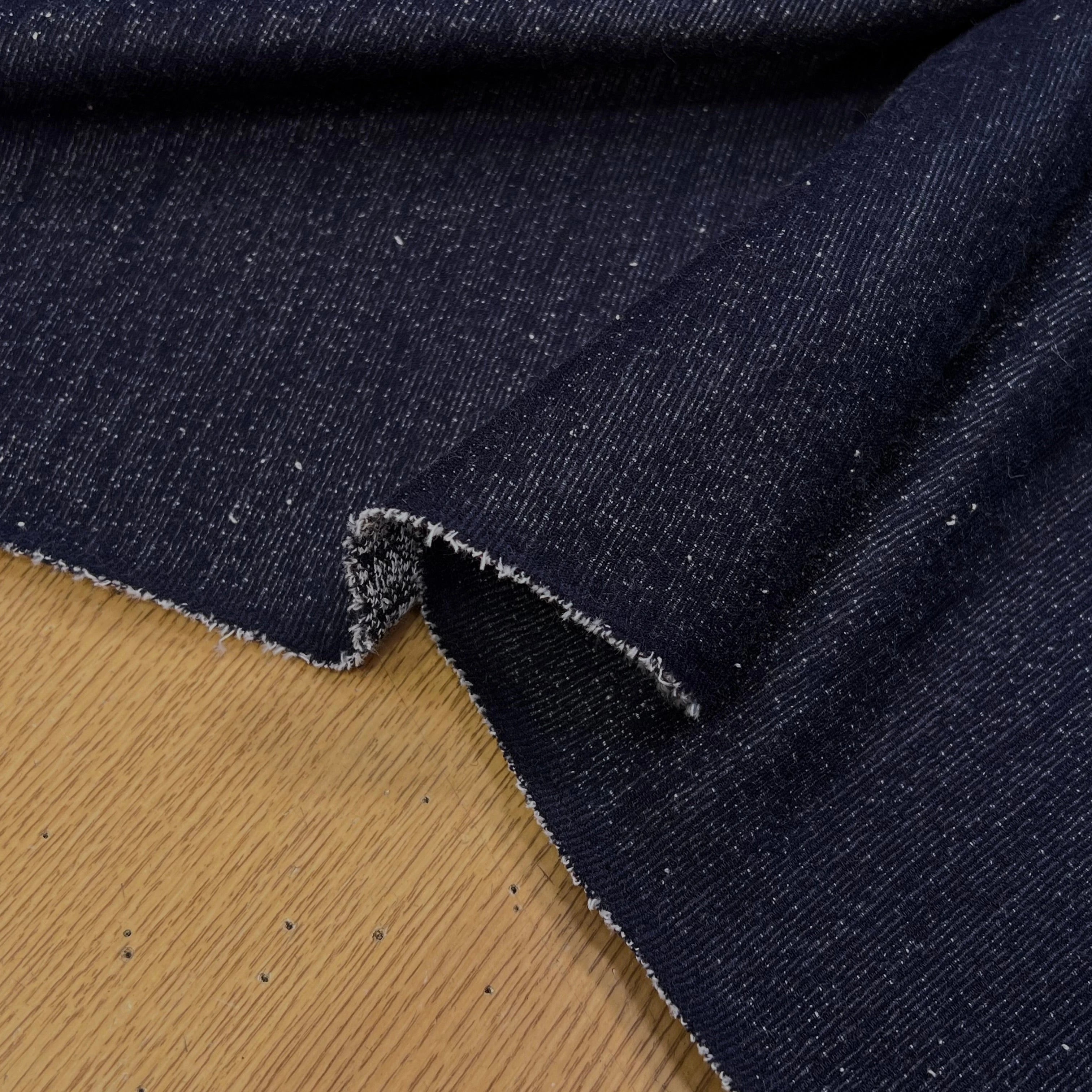 MAILLE STRETCH FLAMÉ BLEU MARINE/ BLANC MADE IN KOREA - My Little Coupon