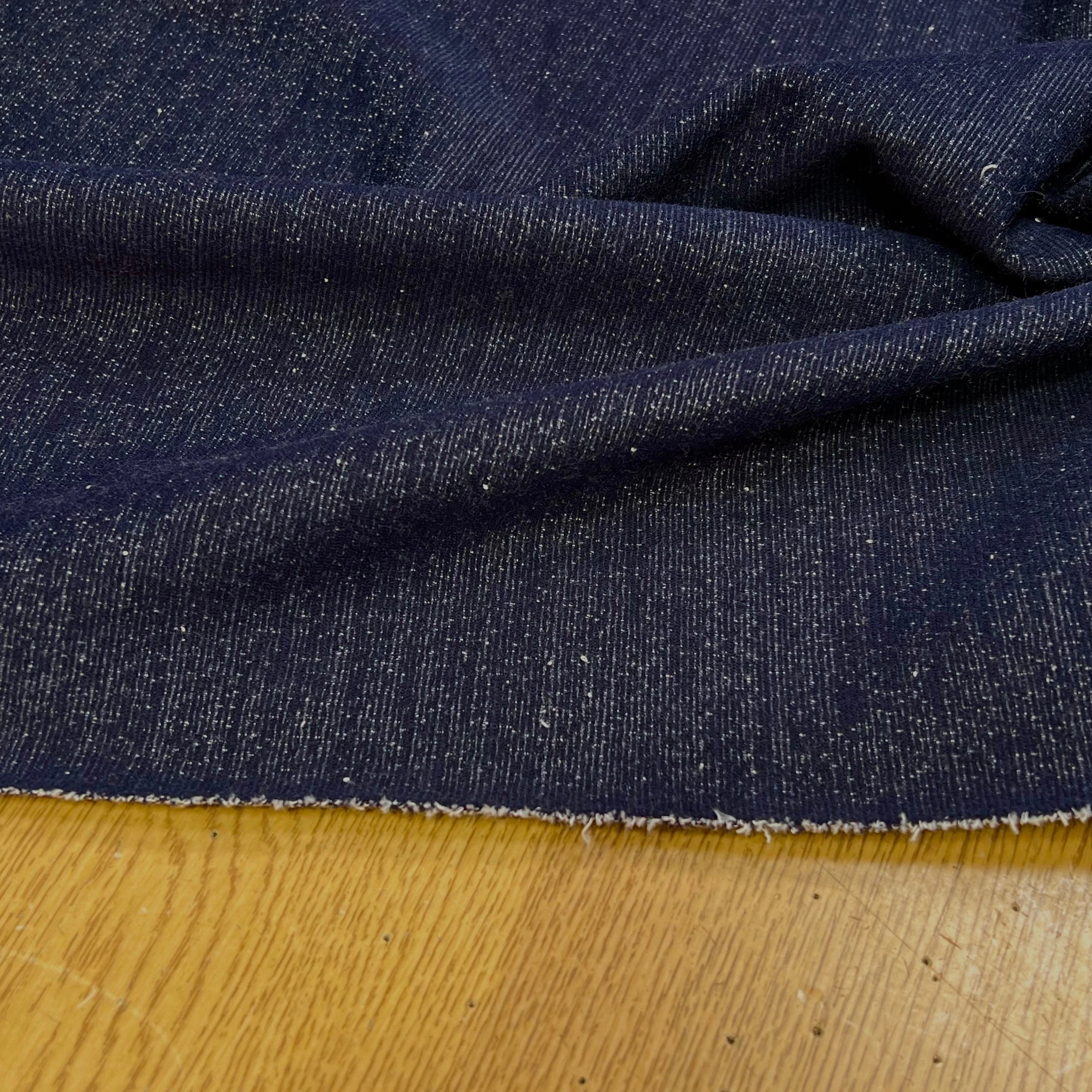 MAILLE STRETCH FLAMÉ BLEU MARINE/ BLANC MADE IN KOREA - My Little Coupon