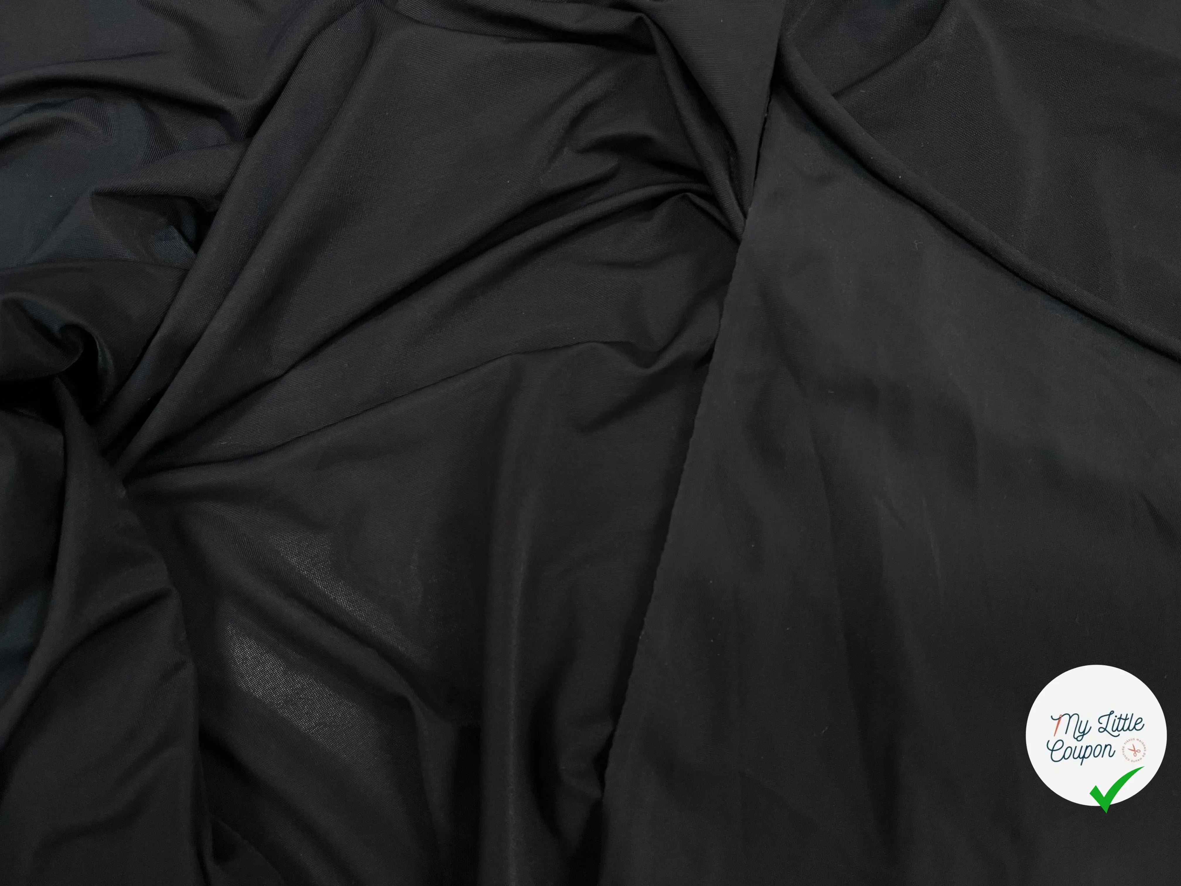 MAILLE STRETCH NOIR UNI - My Little Coupon
