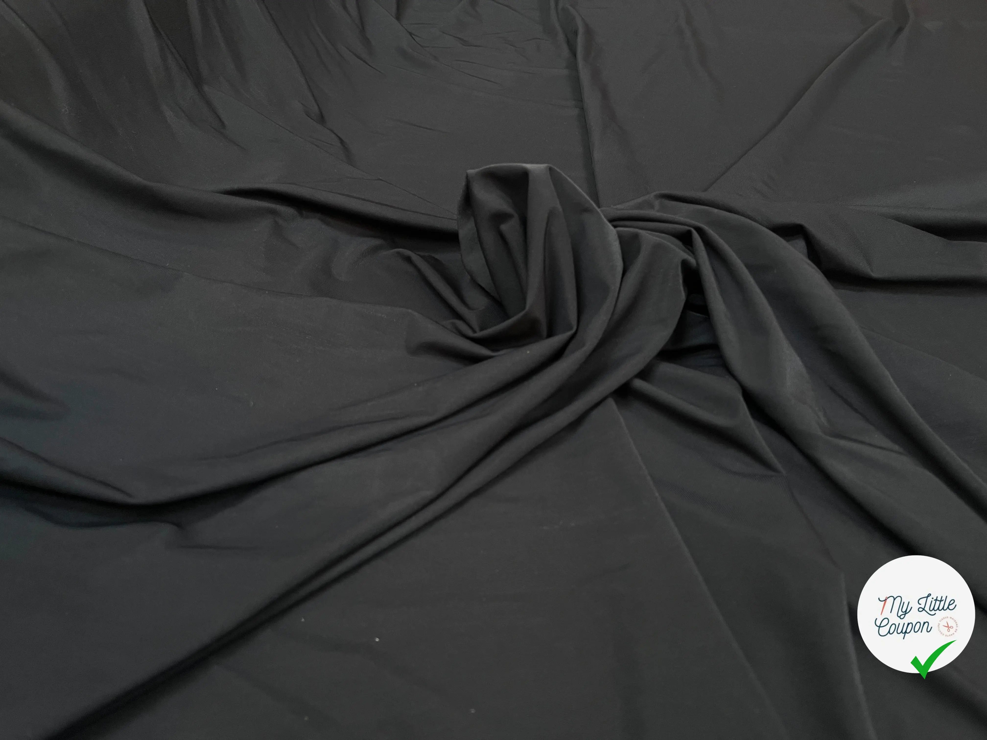 MAILLE STRETCH NOIR UNI - My Little Coupon