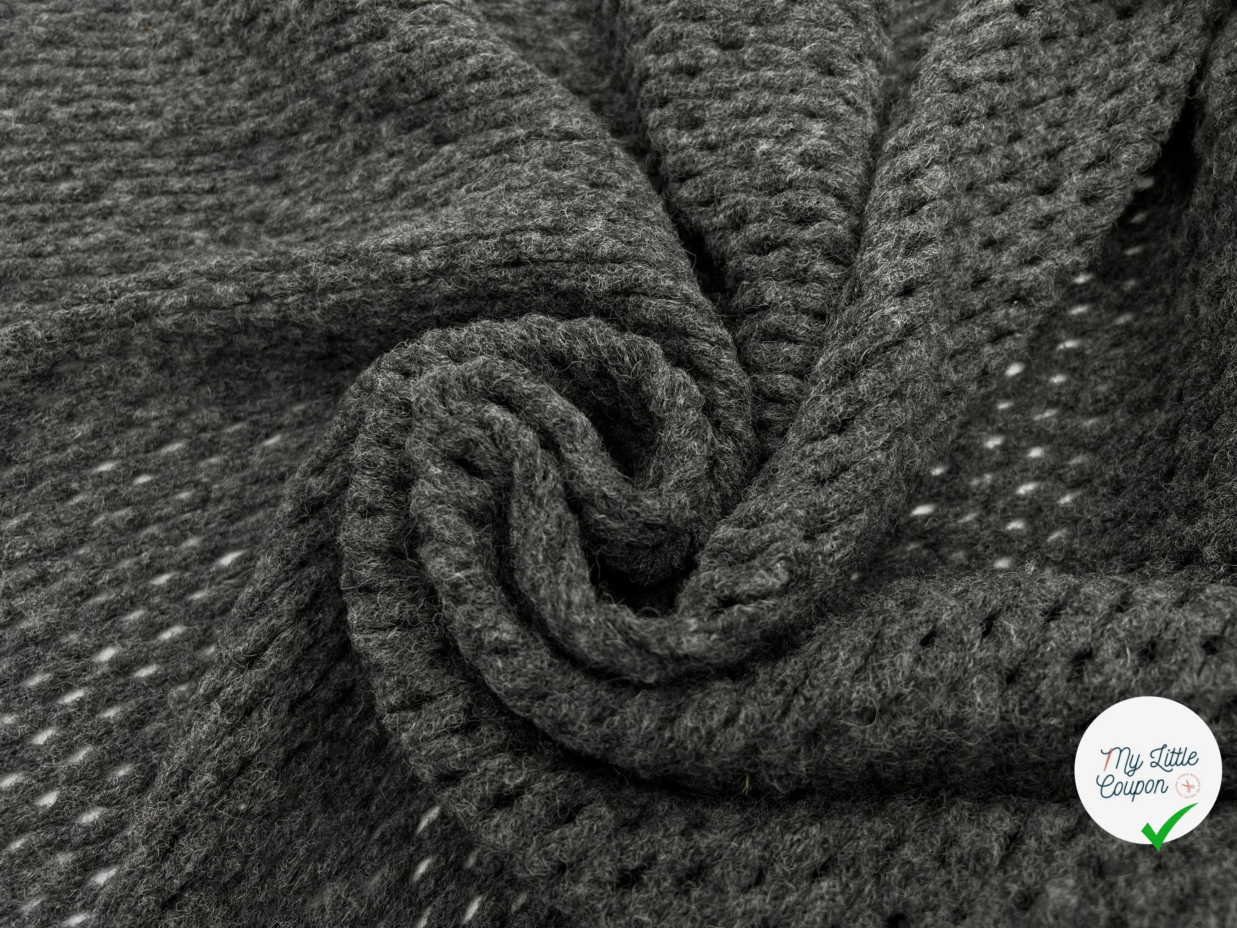 MAILLE TRICOTÉE AÉRÉE DE MOTIFS LOSANGES - coupon de tissu de 3 mètres - My Little Coupon - tissu - coudre