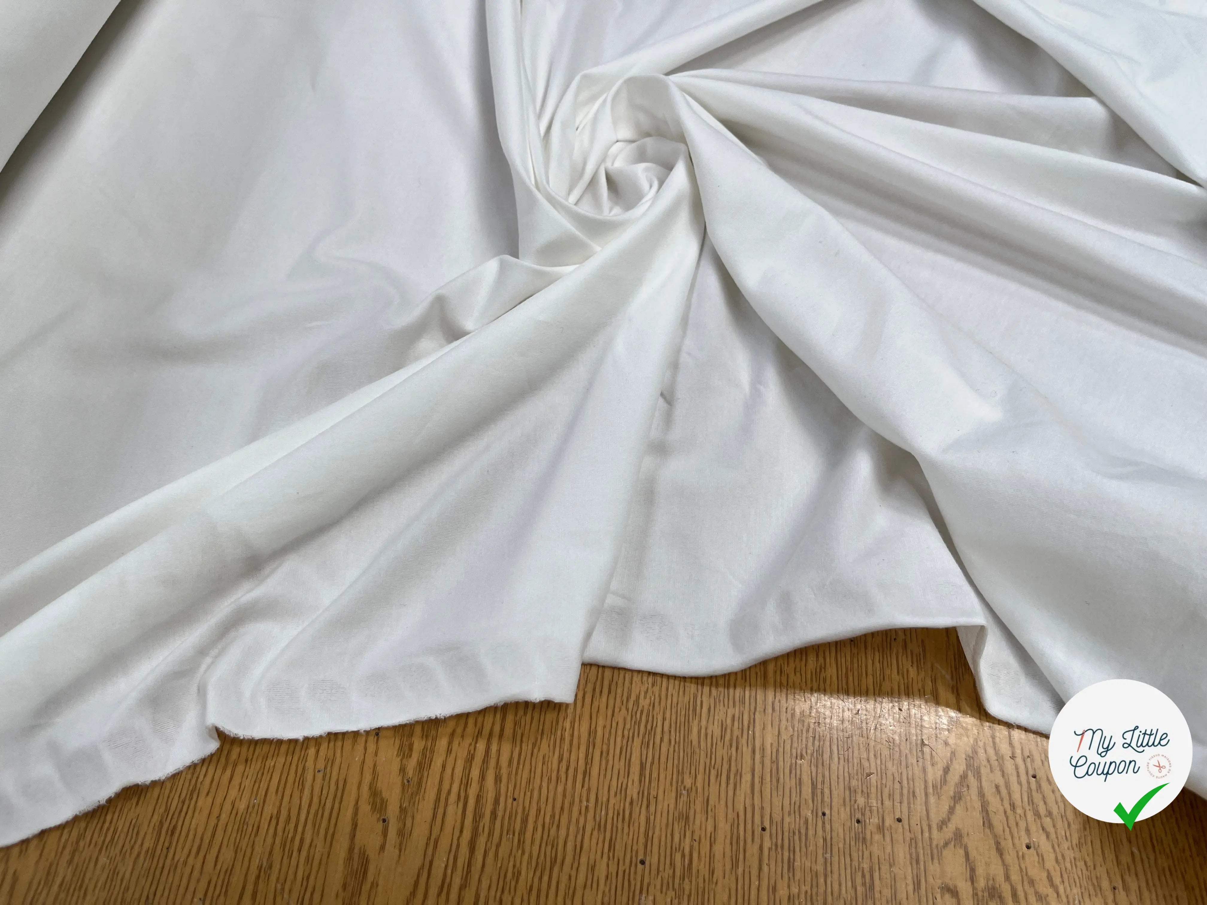 MAILLE UNI BLANC STRETCH 170 LAIZE - My Little Coupon