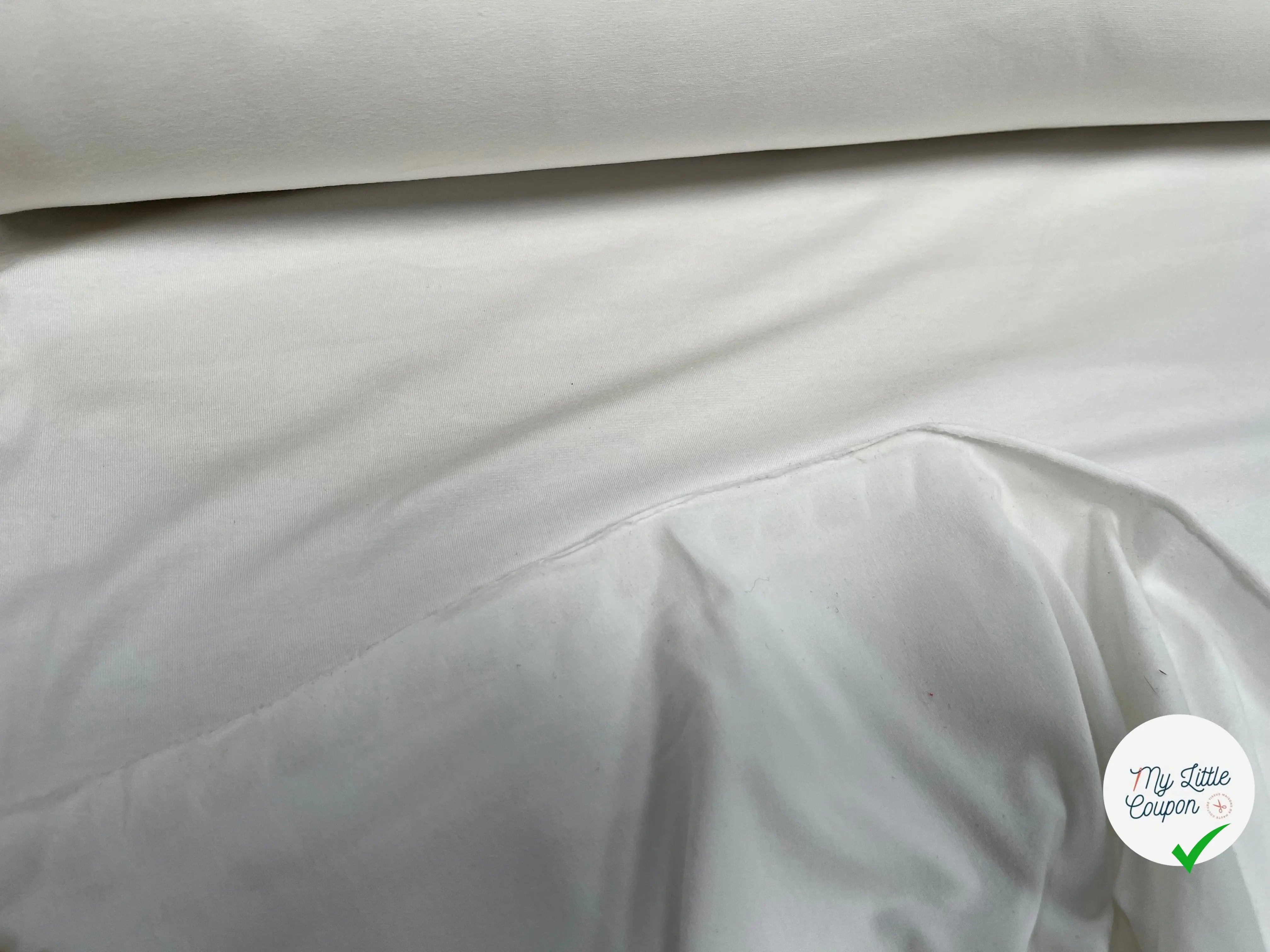 MAILLE UNI BLANC STRETCH 170 LAIZE - My Little Coupon