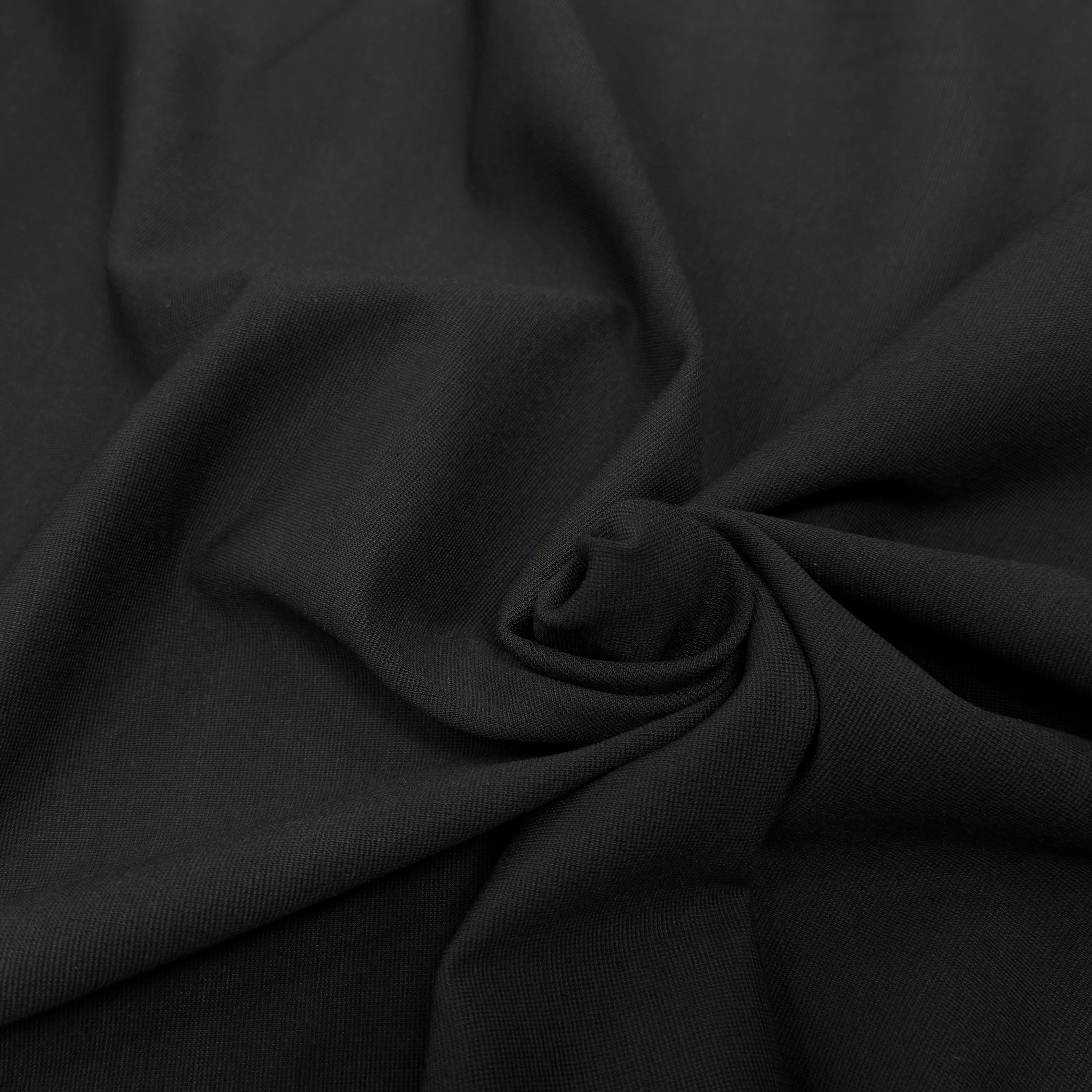 MAILLE VISCOSE LOURDE NOIR ULTRA STRETCH 85% VISCOSE - My Little Coupon