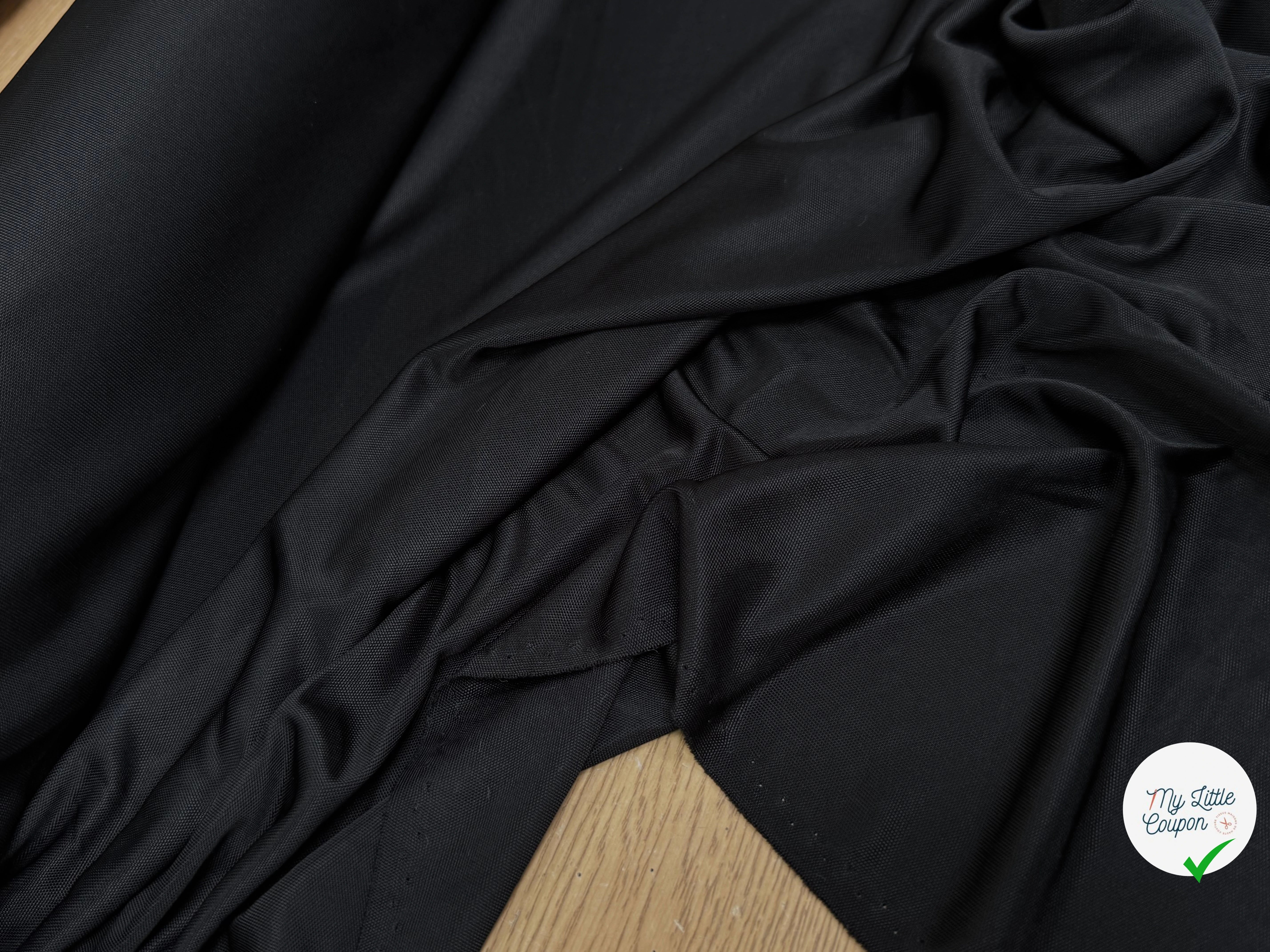 MAILLE VISCOSE LOURDE STRETCH GRANDE LAIZE NOIR - My Little Coupon