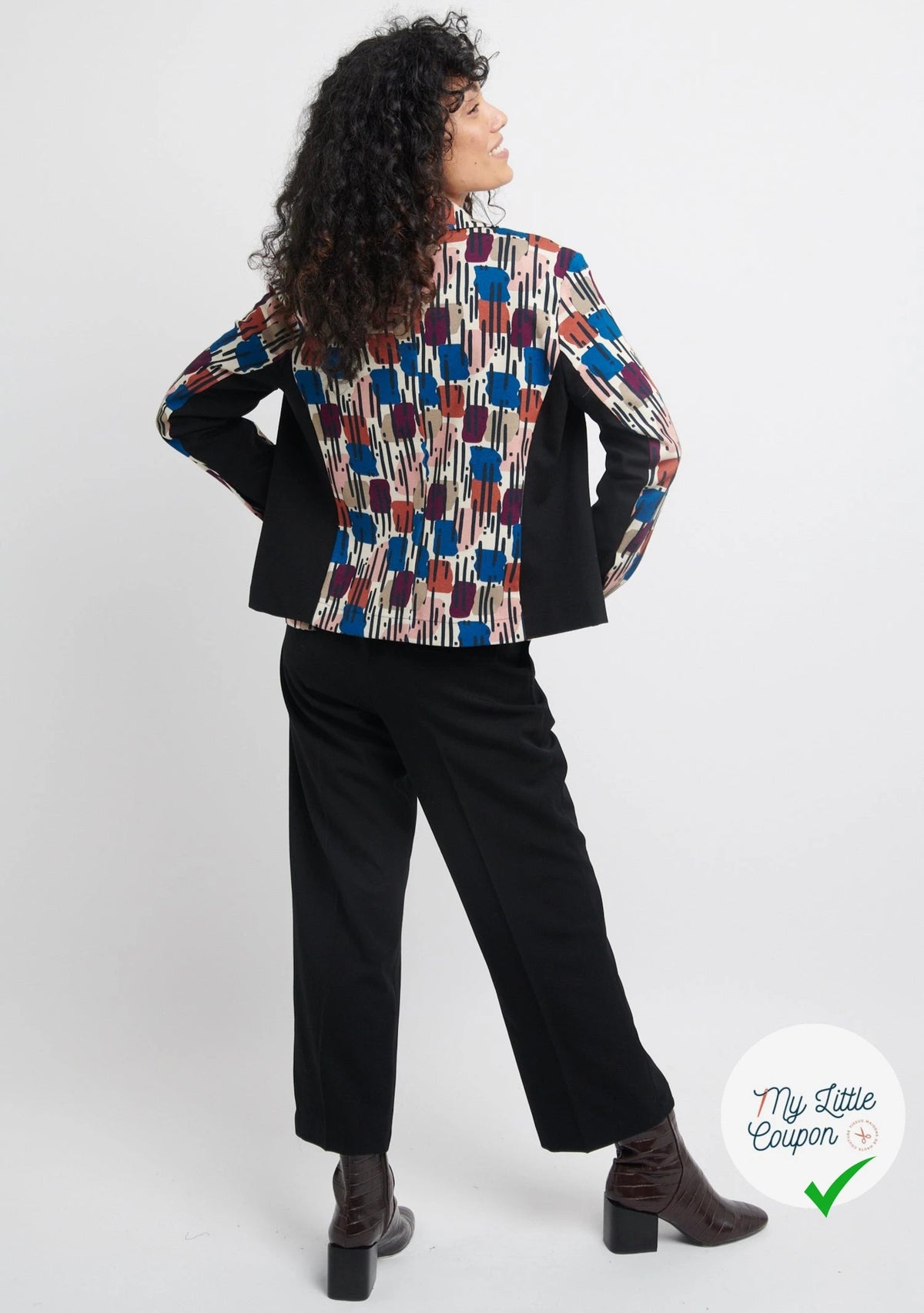 MAILLE VISCOSE STRETCH IMPRIMÉ MOTIF ANNÉES 70 - My Little Coupon