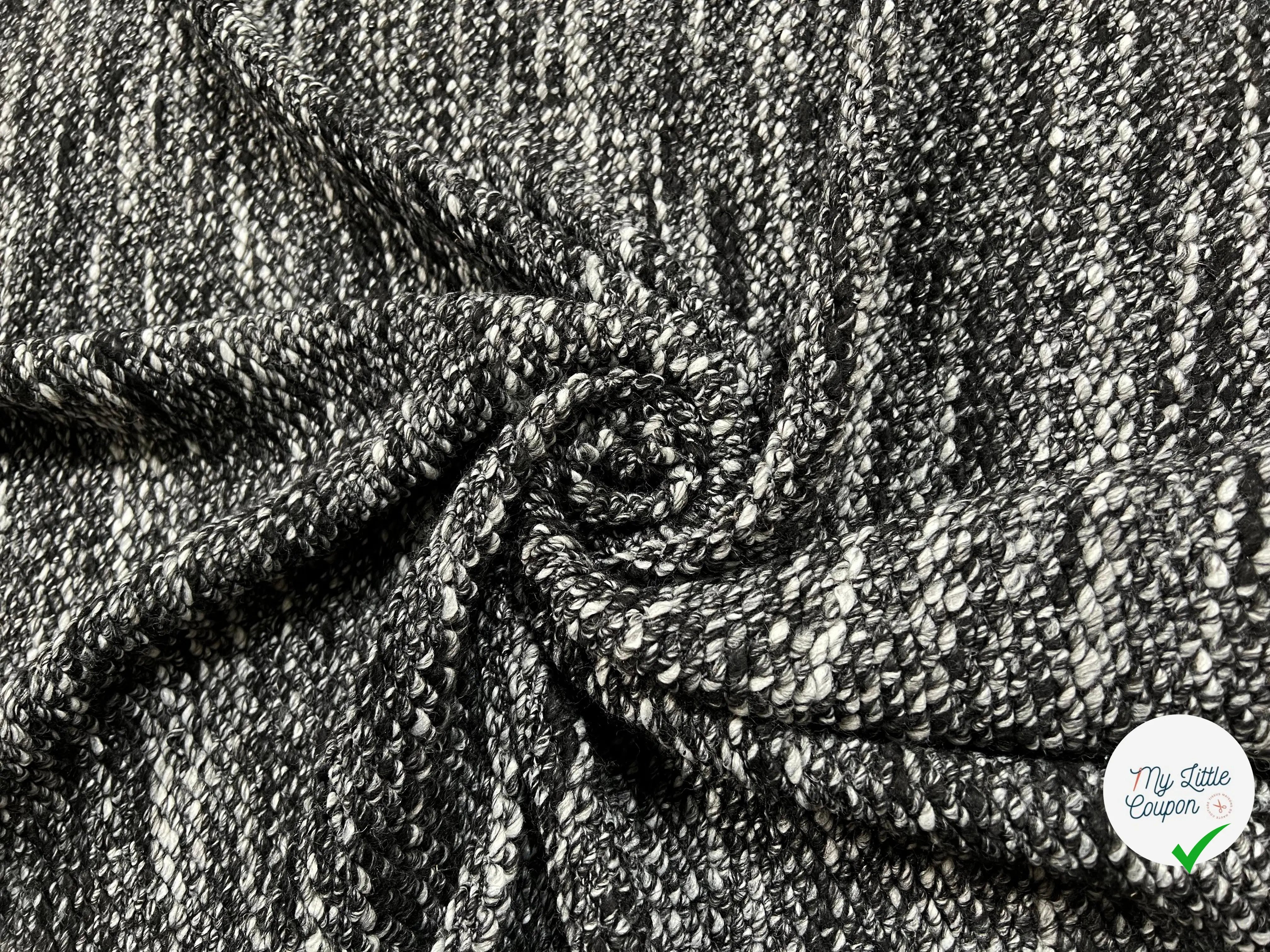 MANTEAU BOUCLETTE BLACK AND WHITE - My Little Coupon - tissu - coudre