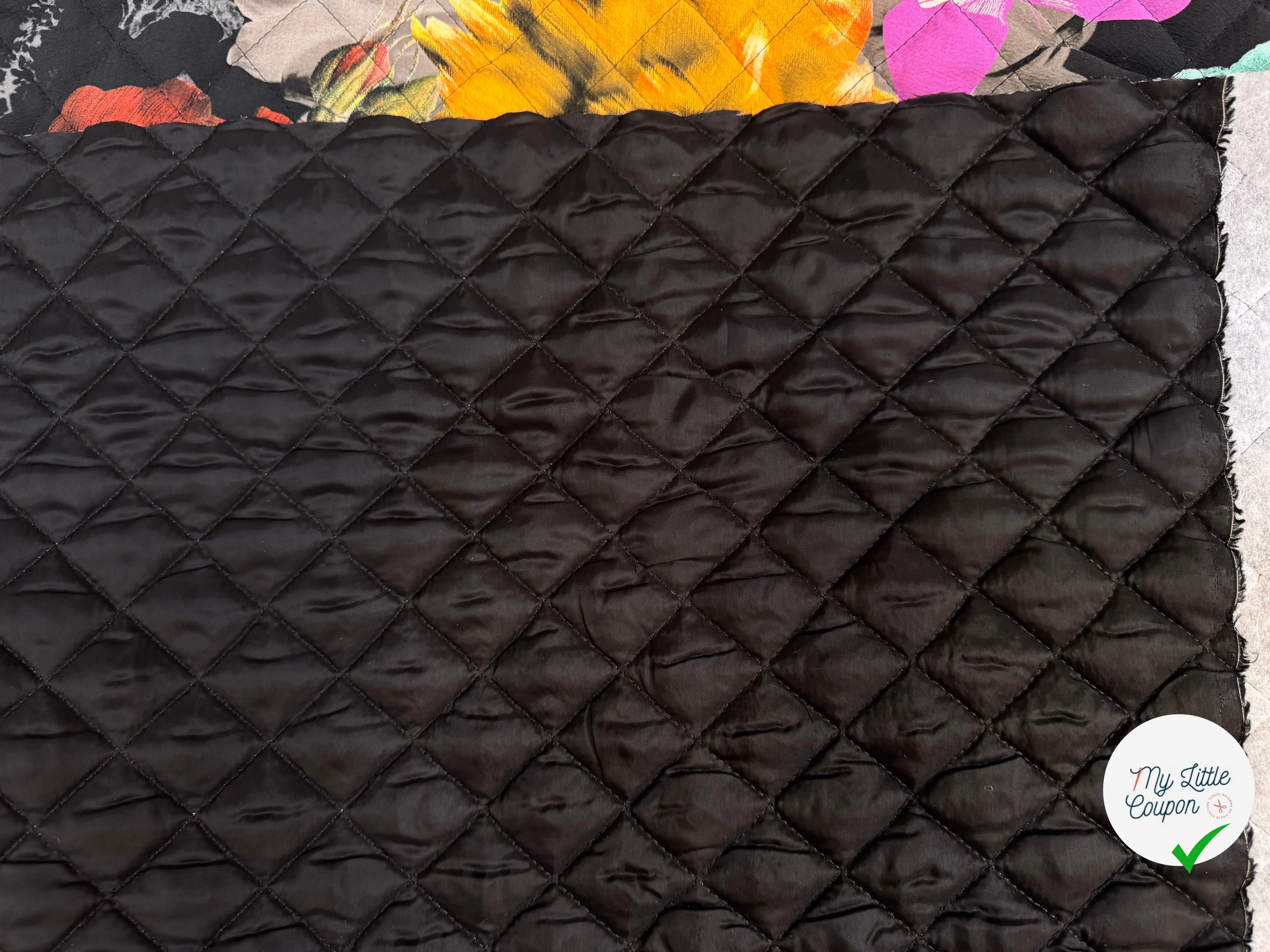 MATELASSE DOUBLE FACE CREPE PAPILLON NOIR - My Little Coupon