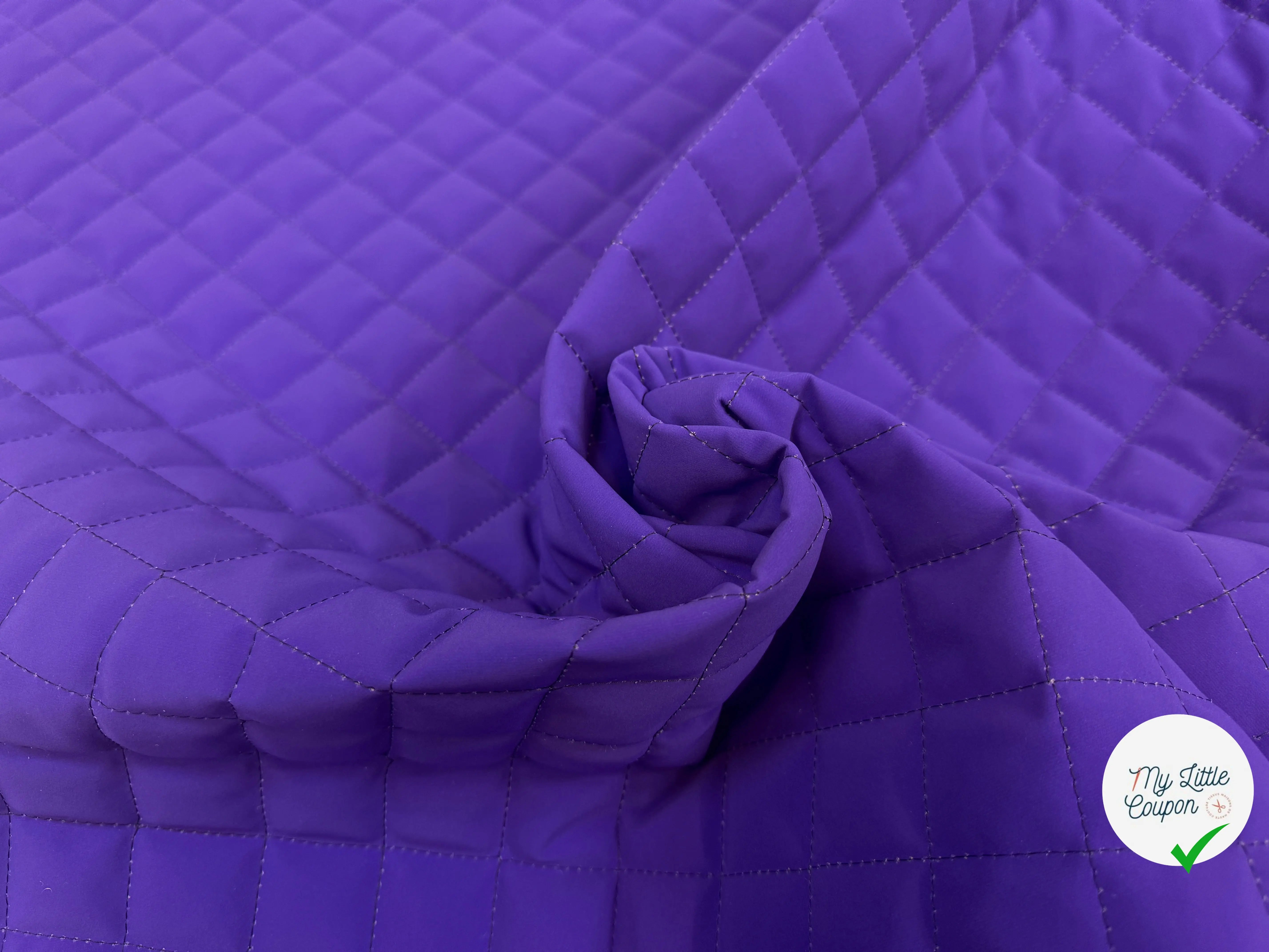 MATELASSÉ DOUBLE FACE VINYL BLEU VIOLET DOUBLURE BEIGE - My Little Coupon