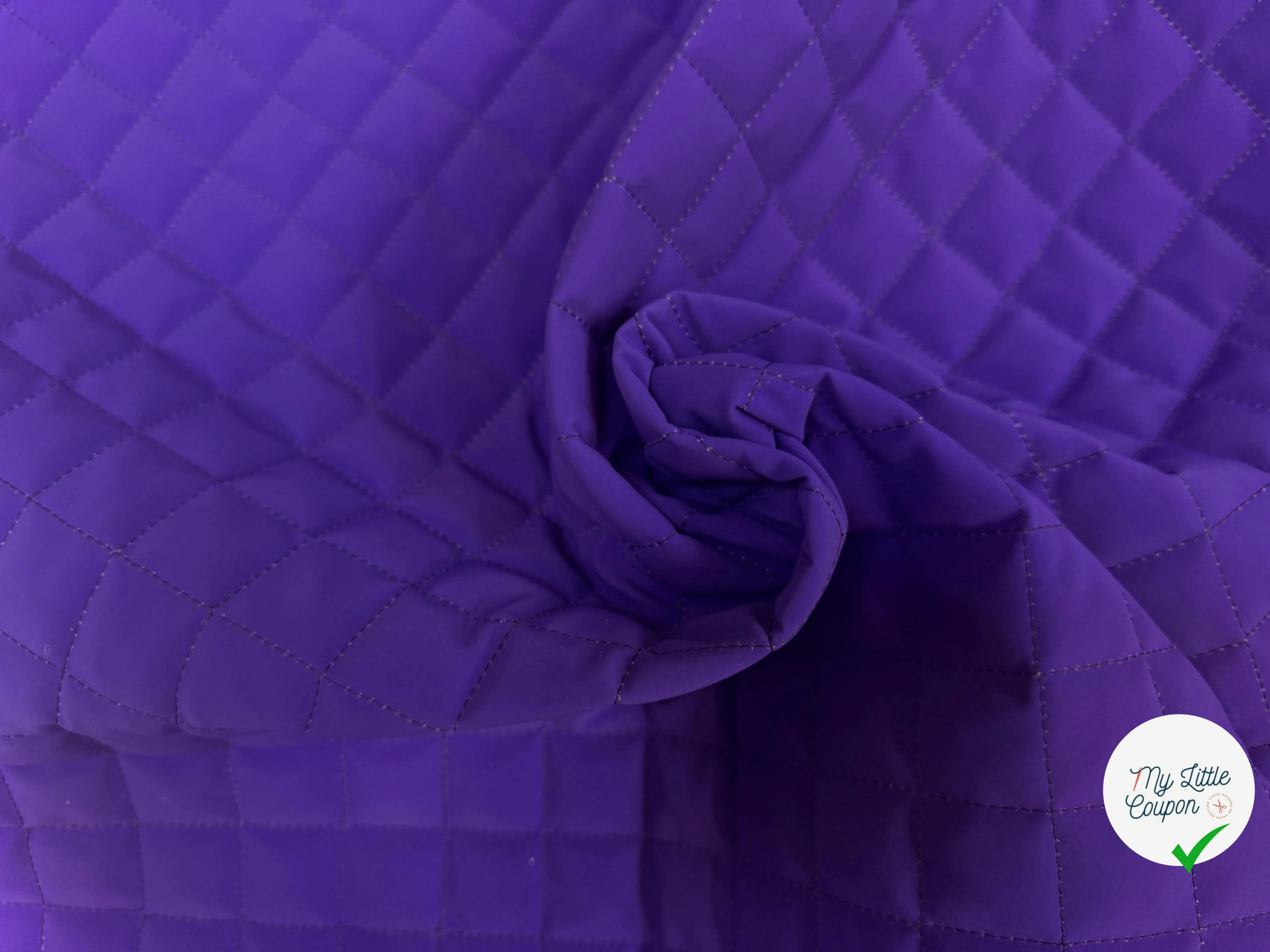 MATELASSÉ DOUBLE FACE VINYL BLEU VIOLET DOUBLURE BEIGE - My Little Coupon