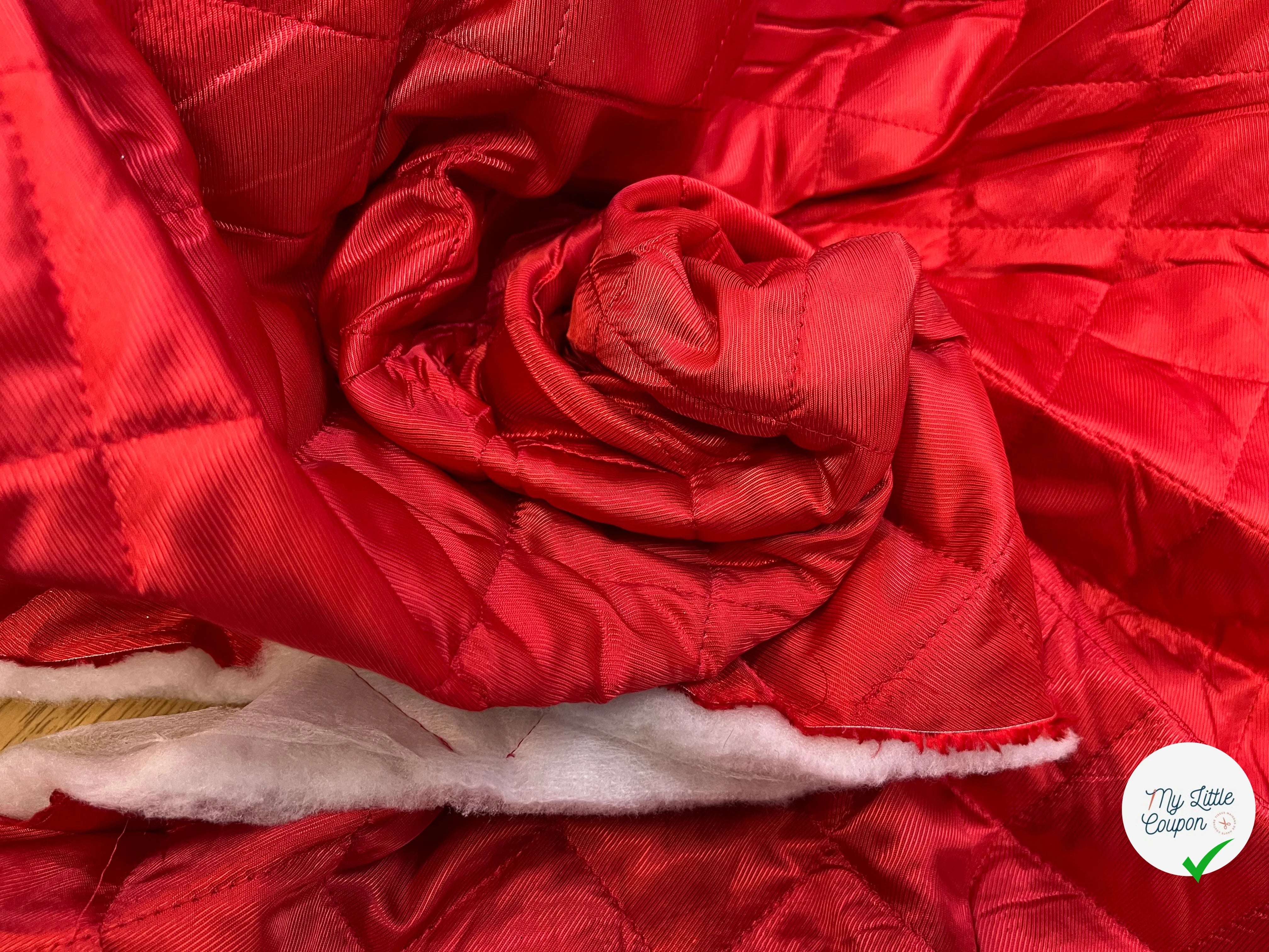 MATELASSÉ DRILL ROUGE SIMPLE FACE - My Little Coupon