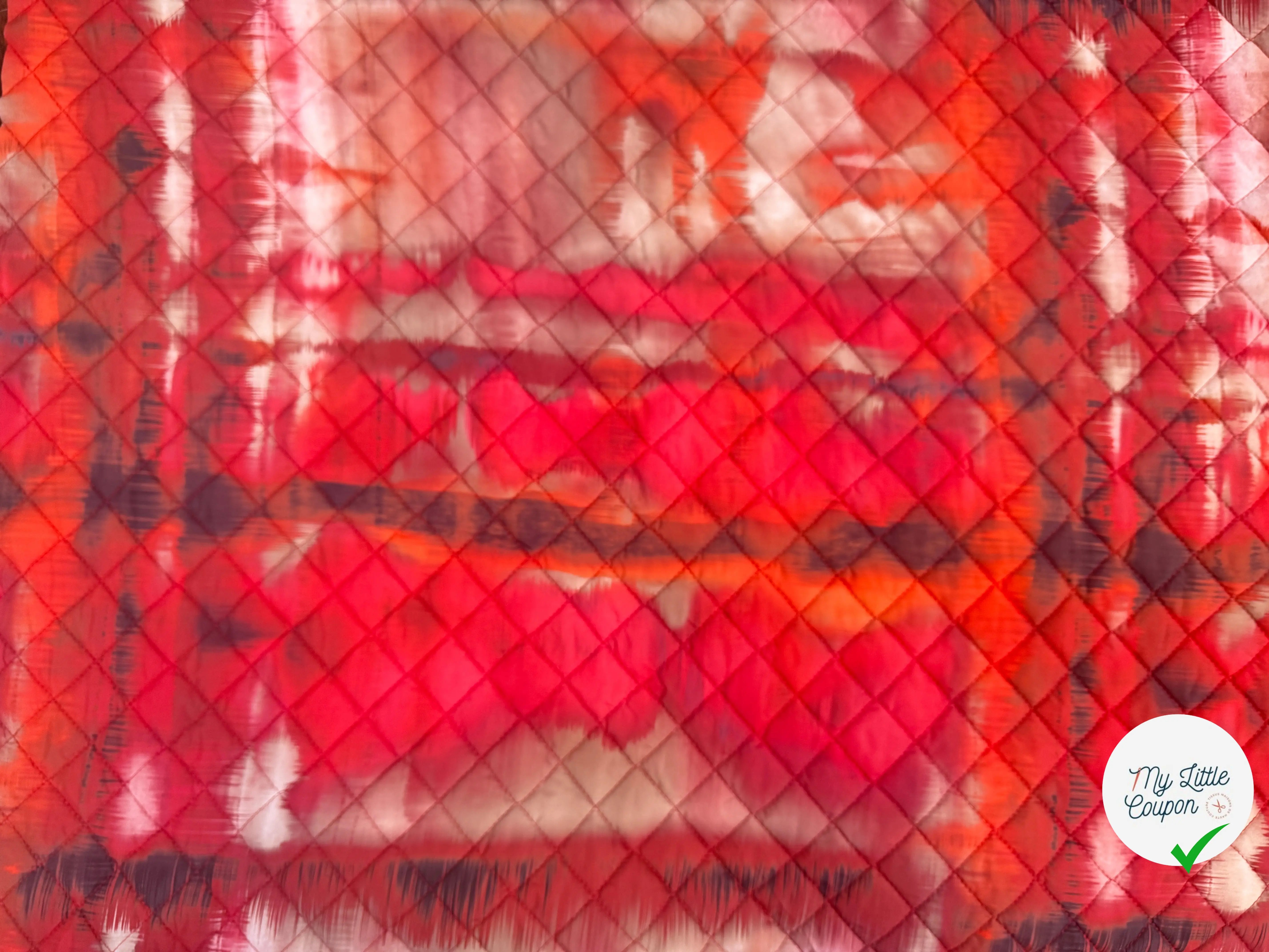 MATELASSÉ SIMPLE FACE NYLON IMPRIME ROUGE - My Little Coupon