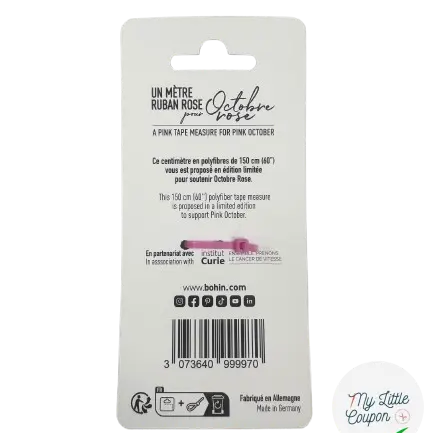 MÈTRE RUBAN ROSE - OCTOBRE ROSE - My Little Coupon