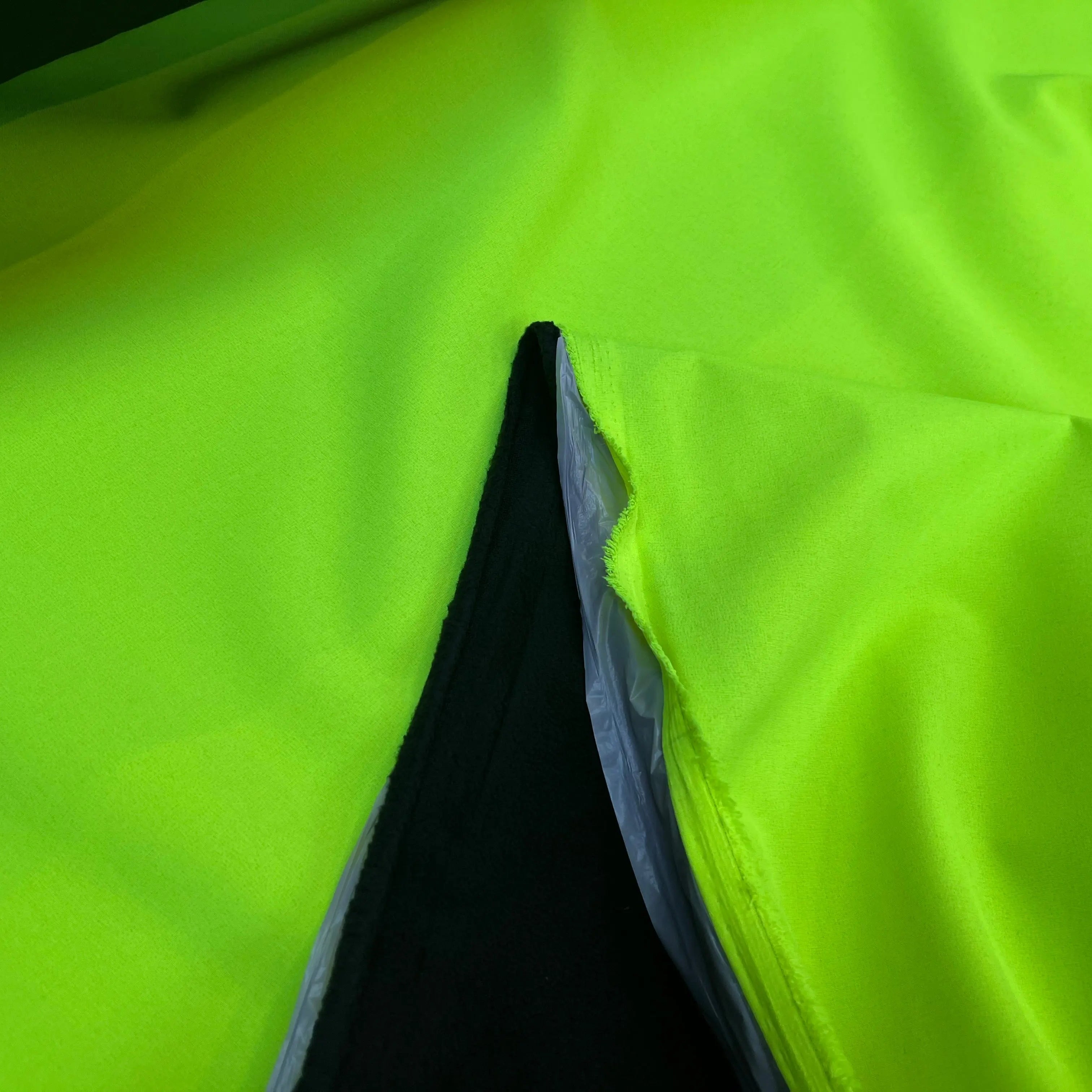 MICROPOLAIRE CONTRECOLLÉ OEKOTEX KC JAUNE FLUO/NOIR - My Little Coupon